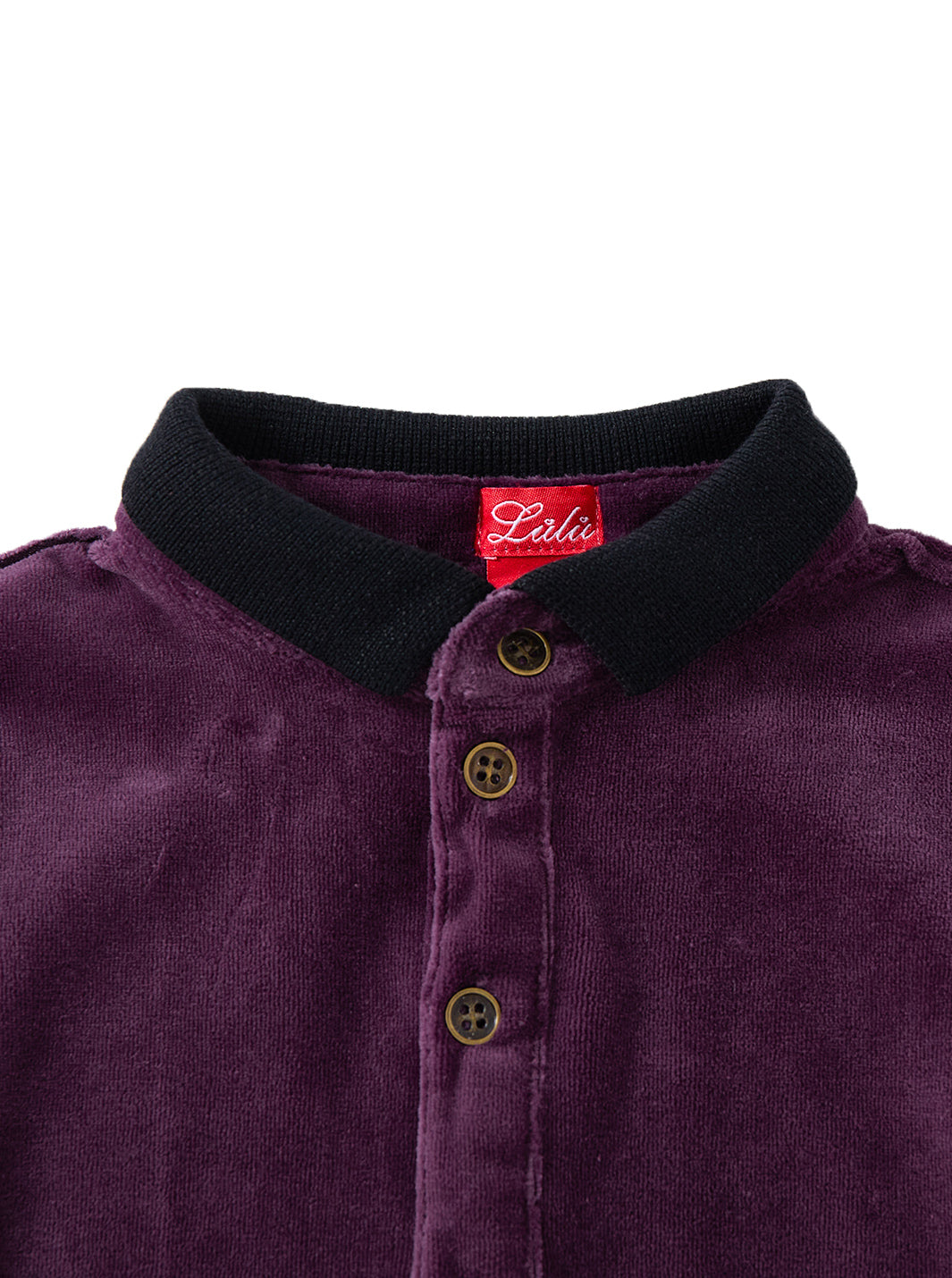 Velour Knit Collar Polo