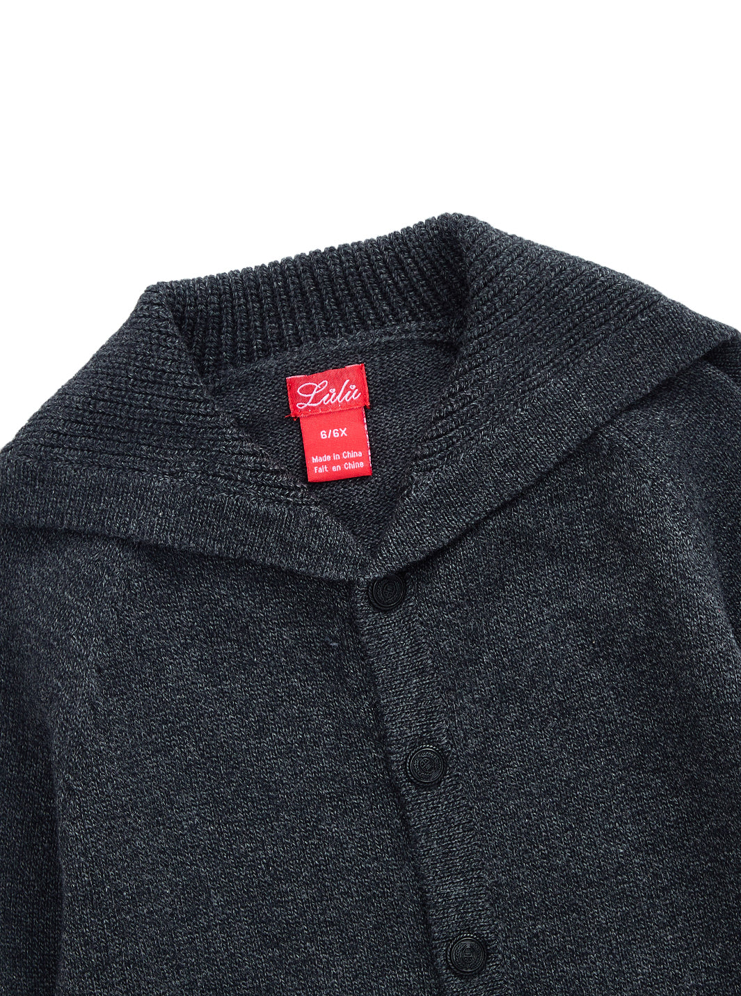 Big Sailor Collar Sweater - Charcoal Mélange