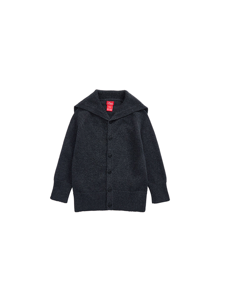 Big Sailor Collar Sweater - Charcoal Mélange