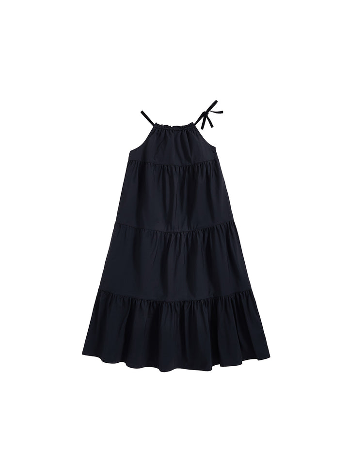 Taffeta Trim Midi-Length Jumper