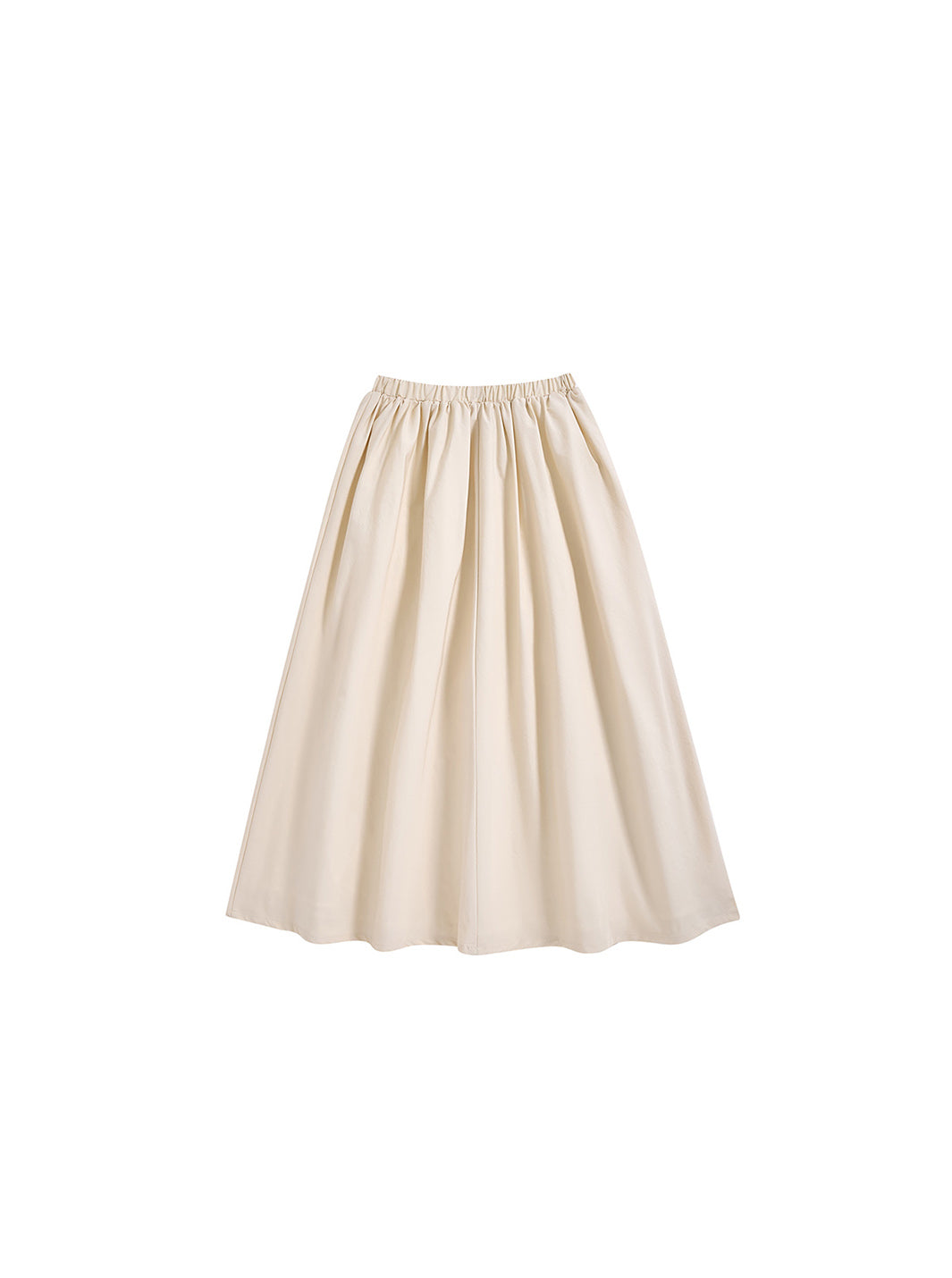 Taffeta Tea-length Skirt - Cream