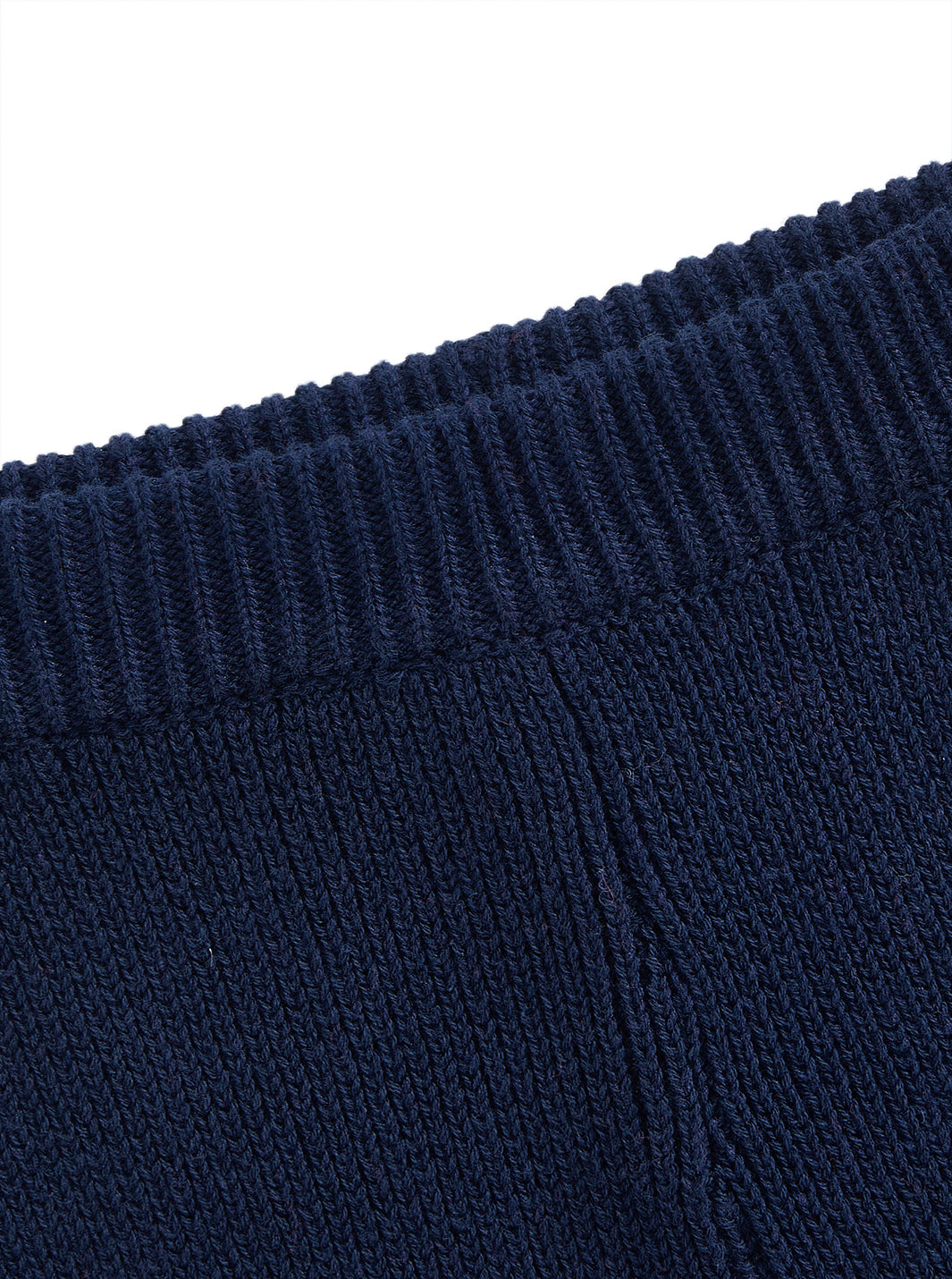 Knitted Scallop Mohair Collar Set - Navy