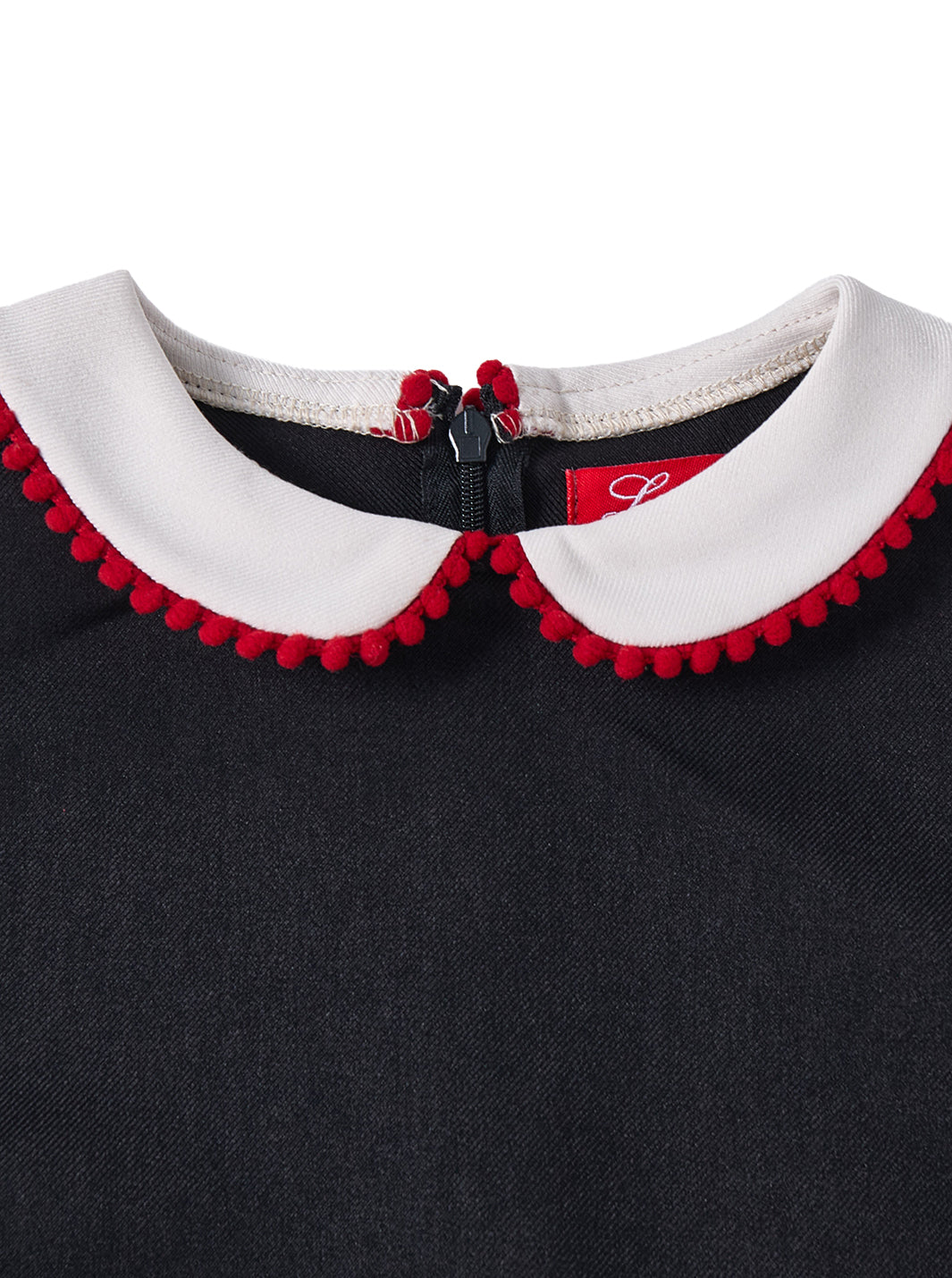 Collar Trim Bottom Pleats Jumper