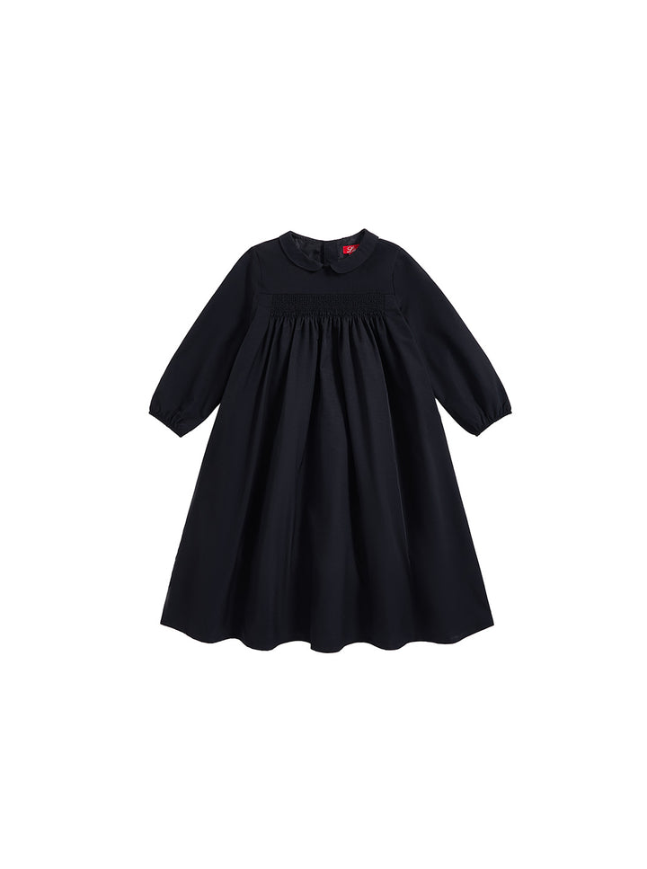 Smocked Dress - Black