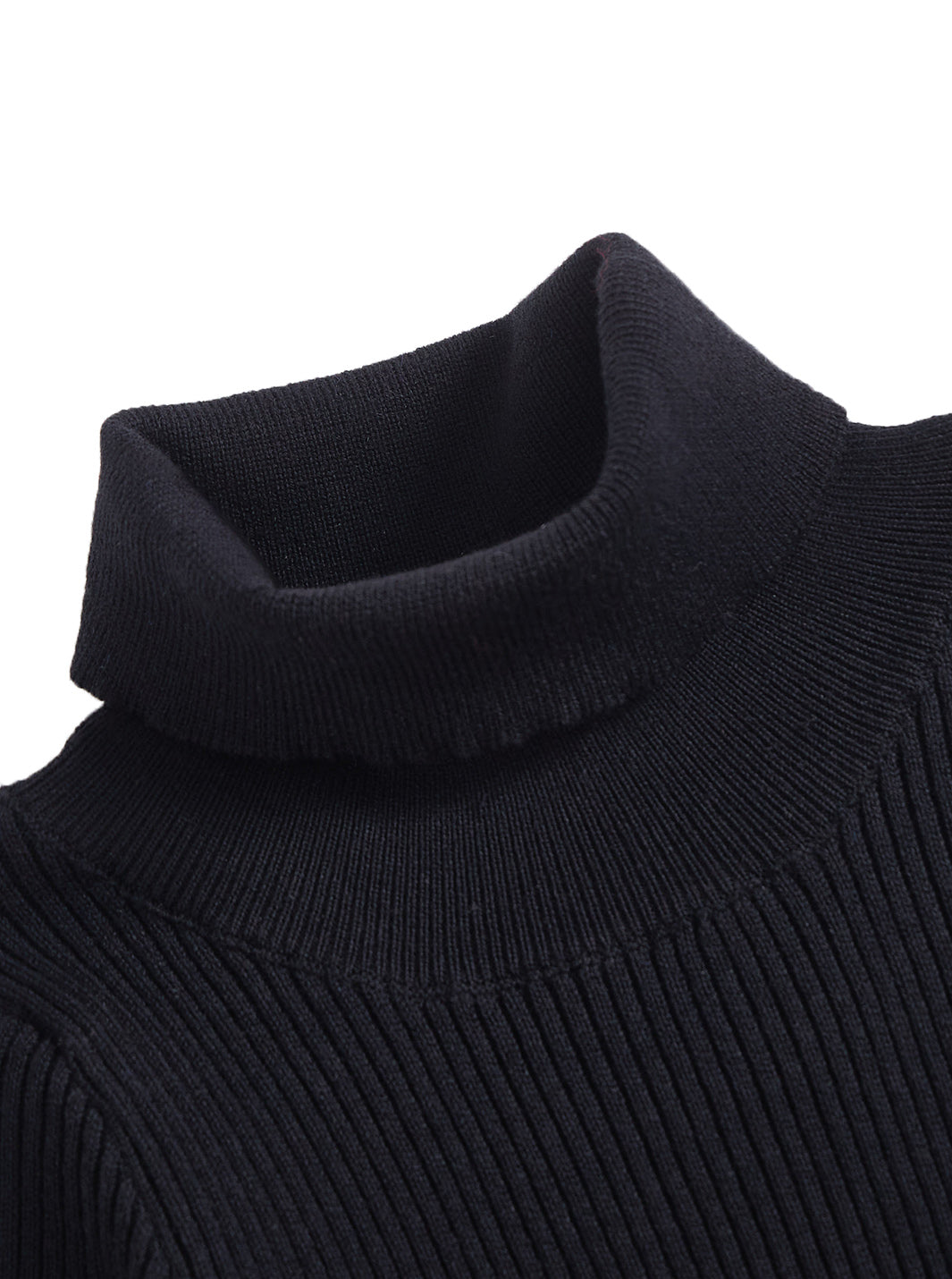 Taffeta Bubble Knit Turtleneck Dress