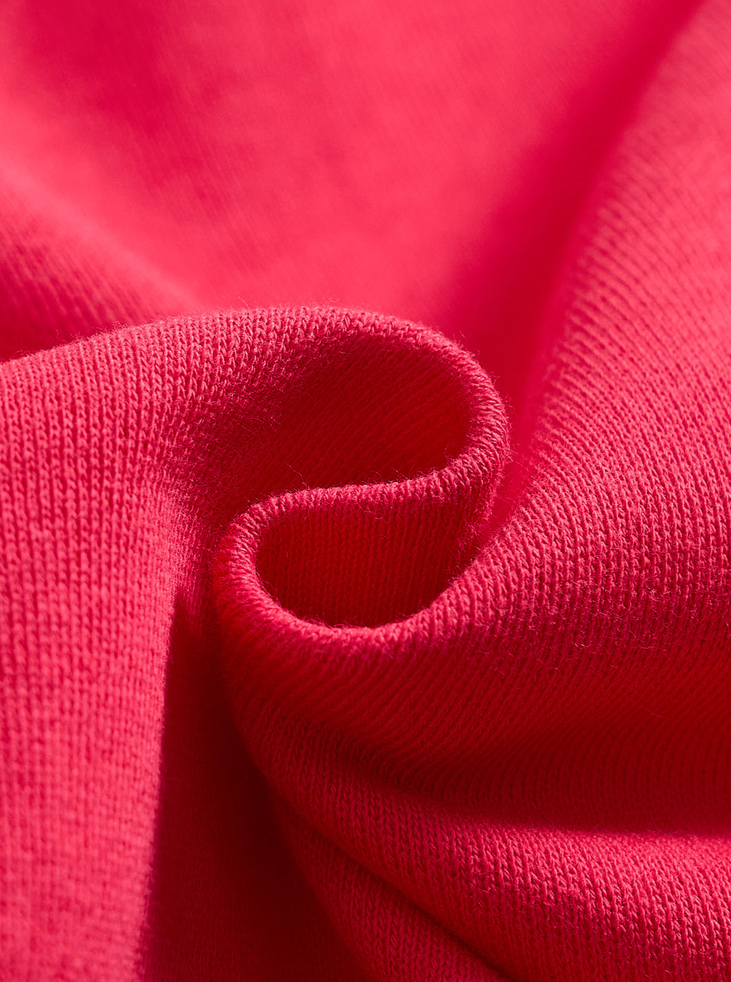 French Terry Cut Top - Hot Coral