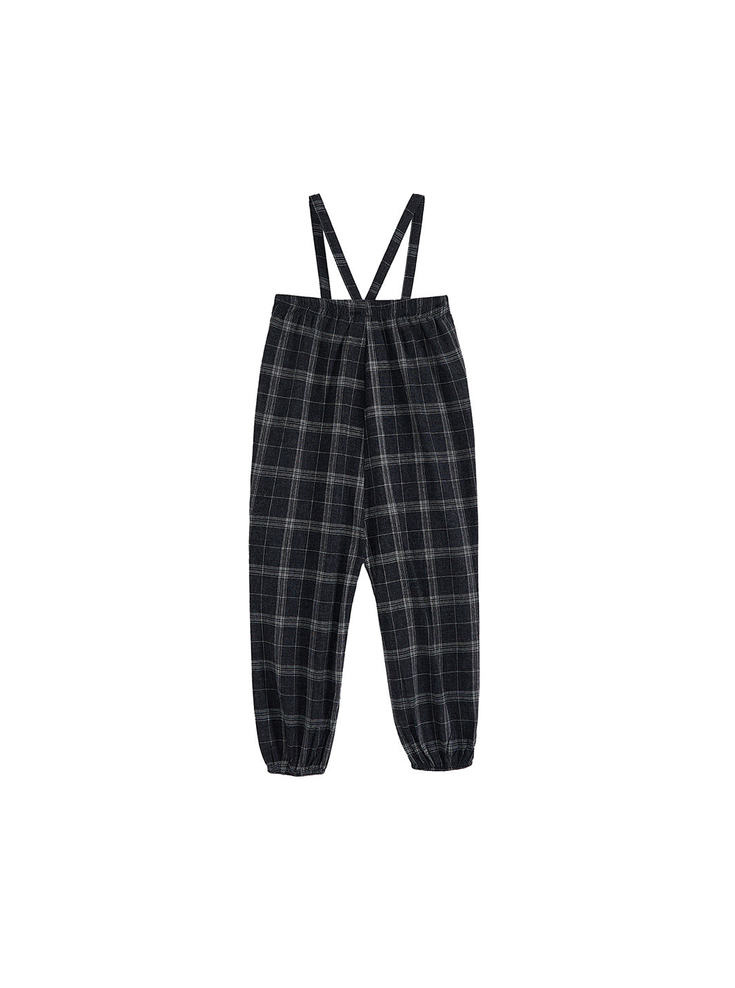 Baby Grey Plaid Bubble Overall