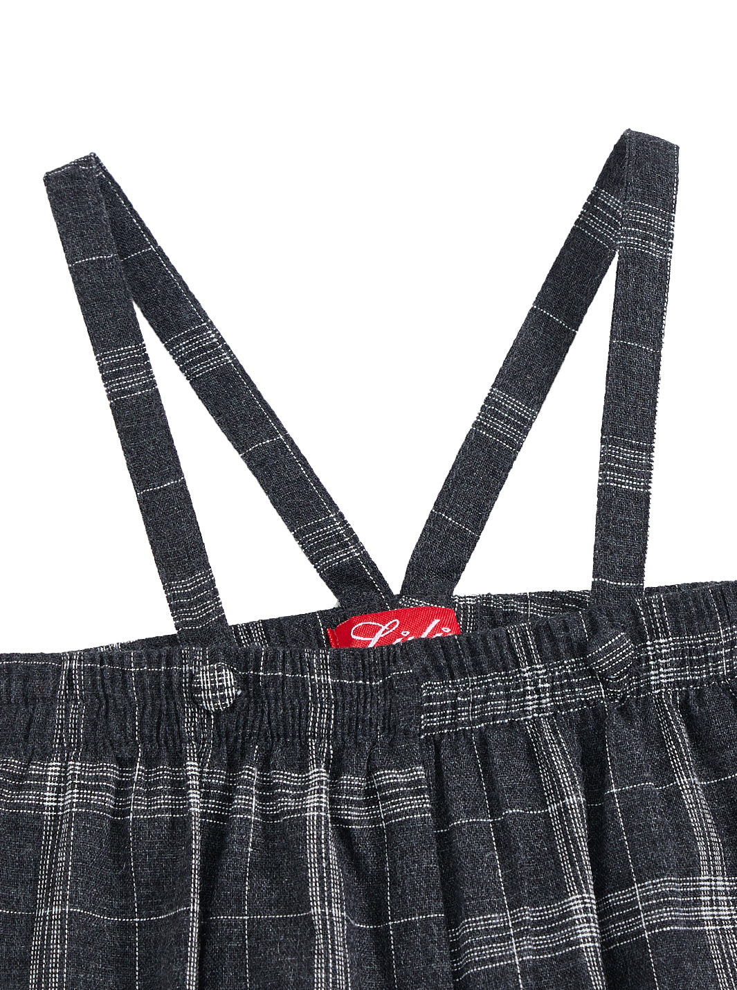 Baby Grey Plaid Bubble Overall