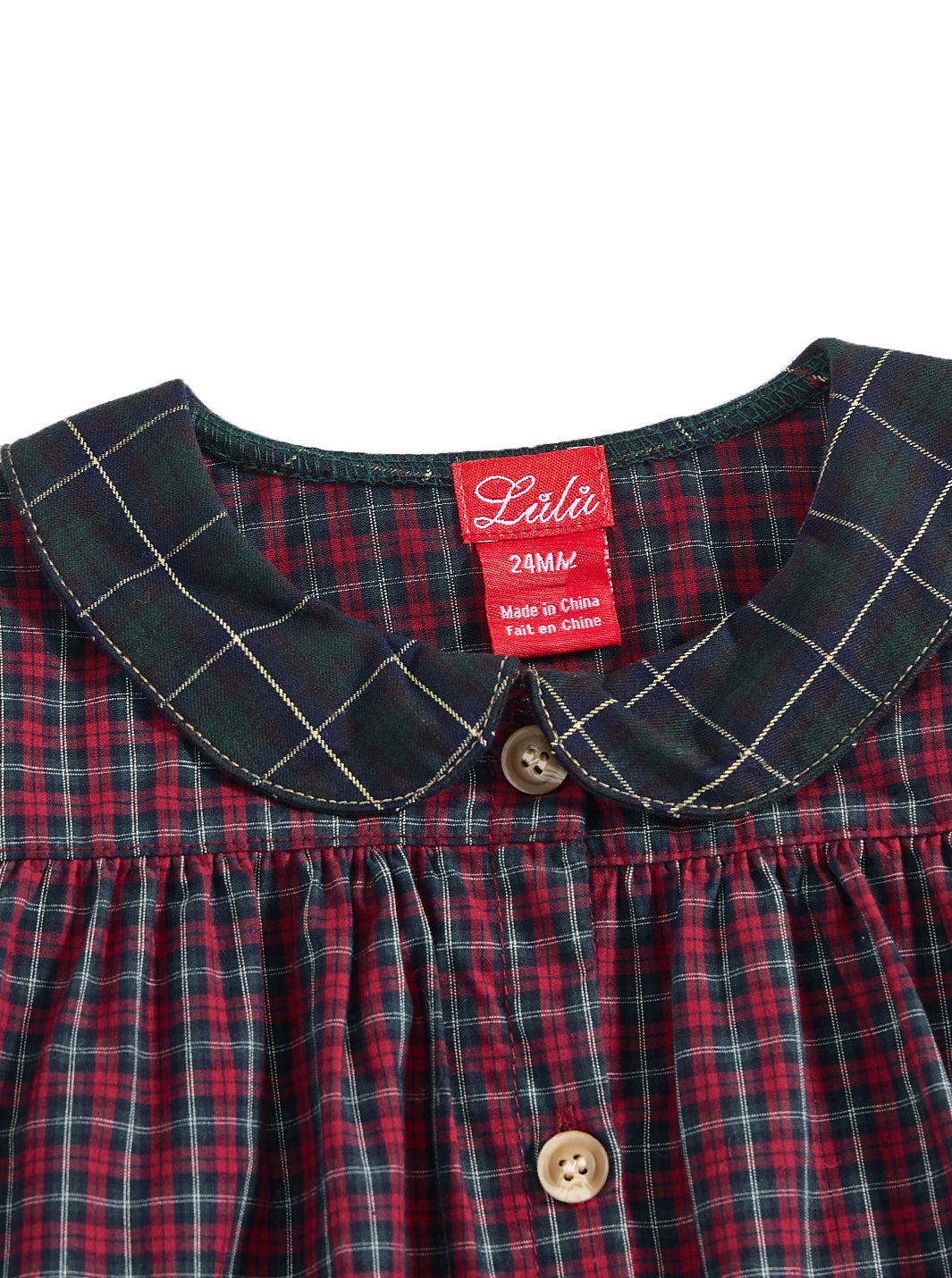 Plaid Collar Overall
