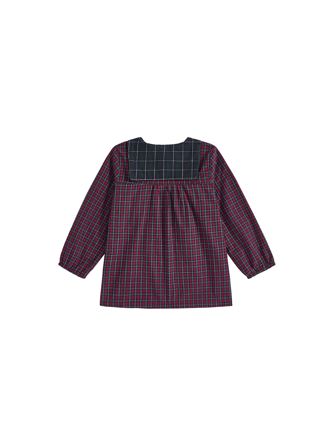 Plaid Sailor Collar Shirt