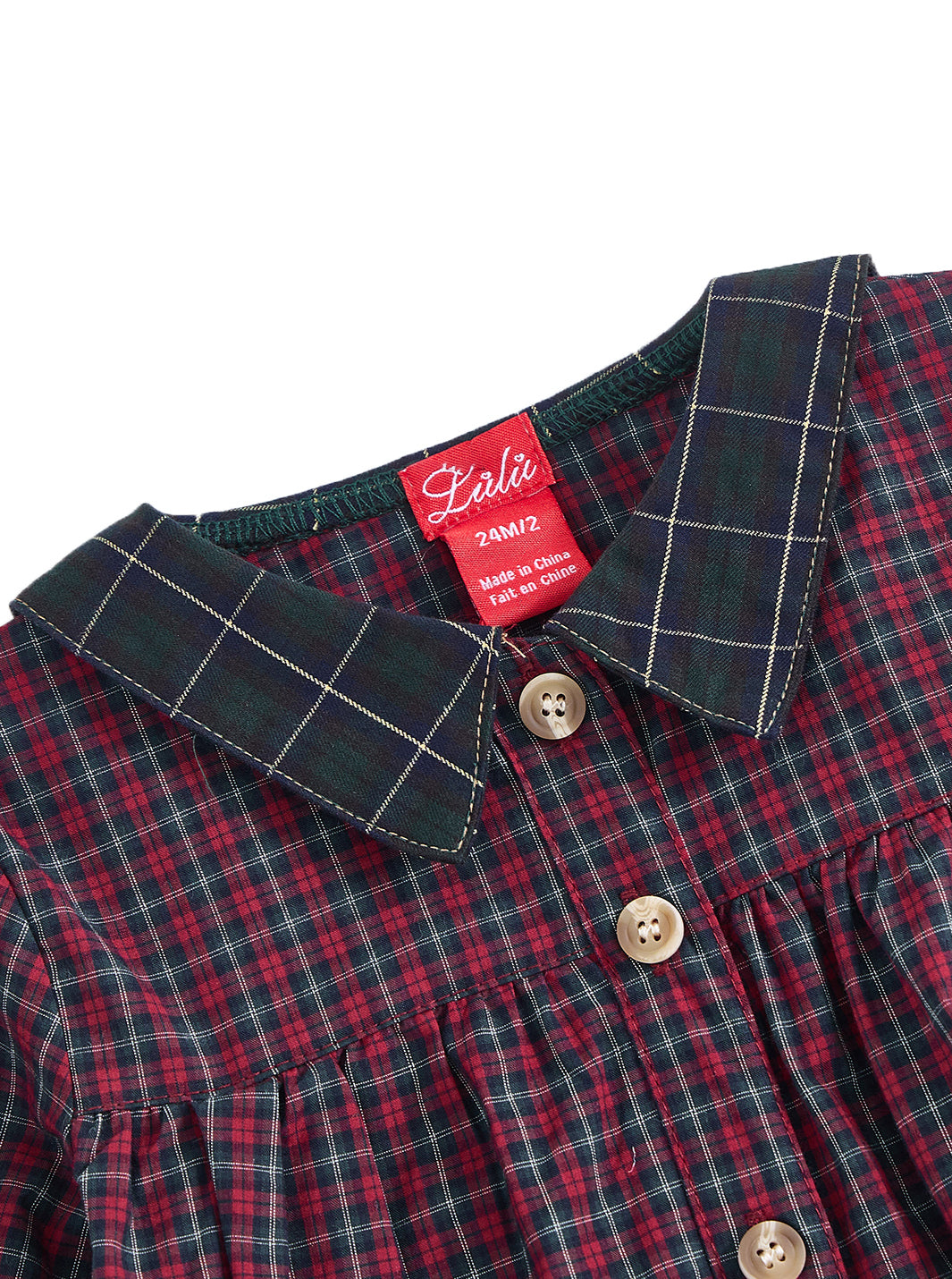 Plaid Sailor Collar Shirt