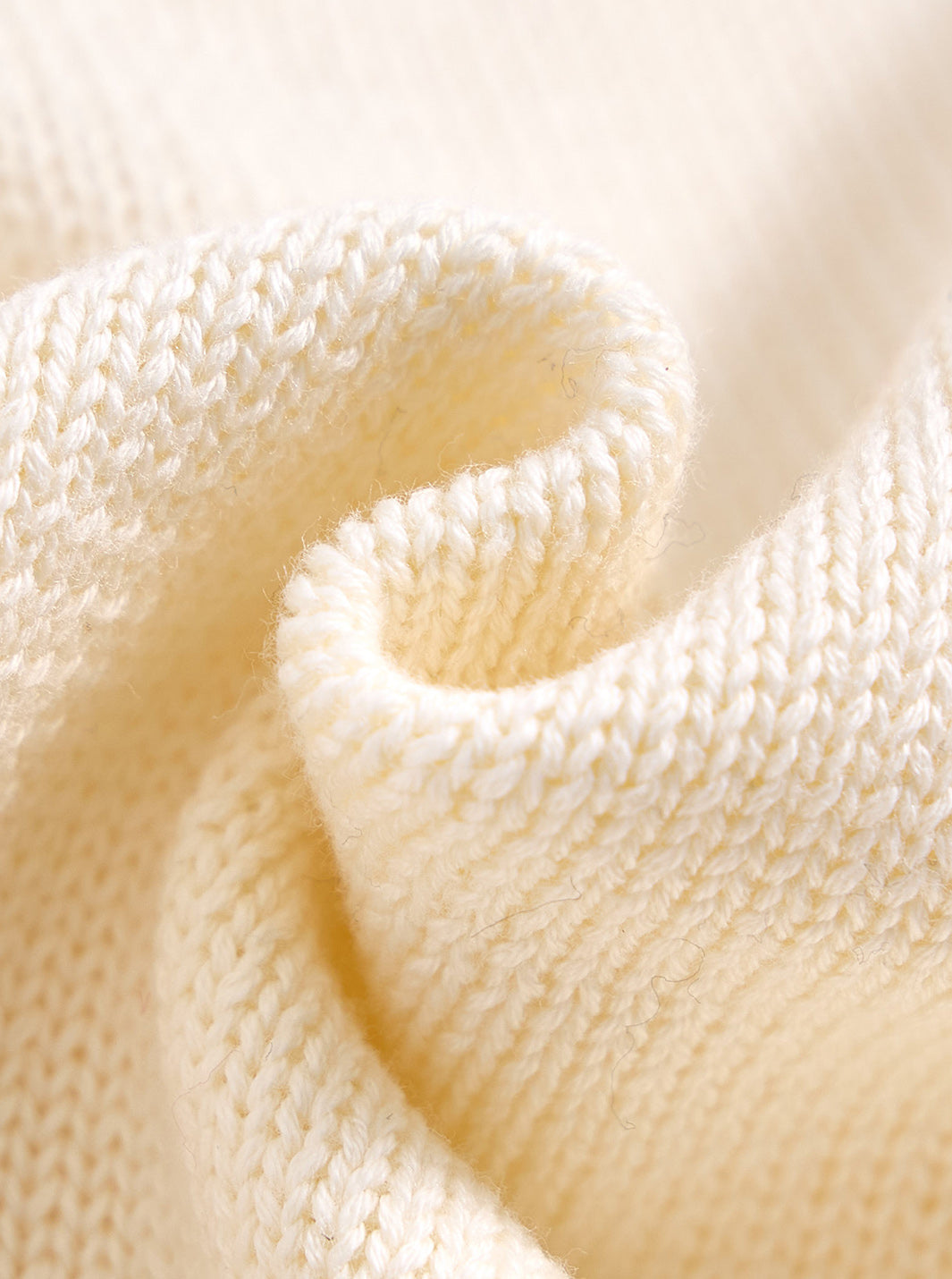 Cardigan Emblem Sweater - Almond White