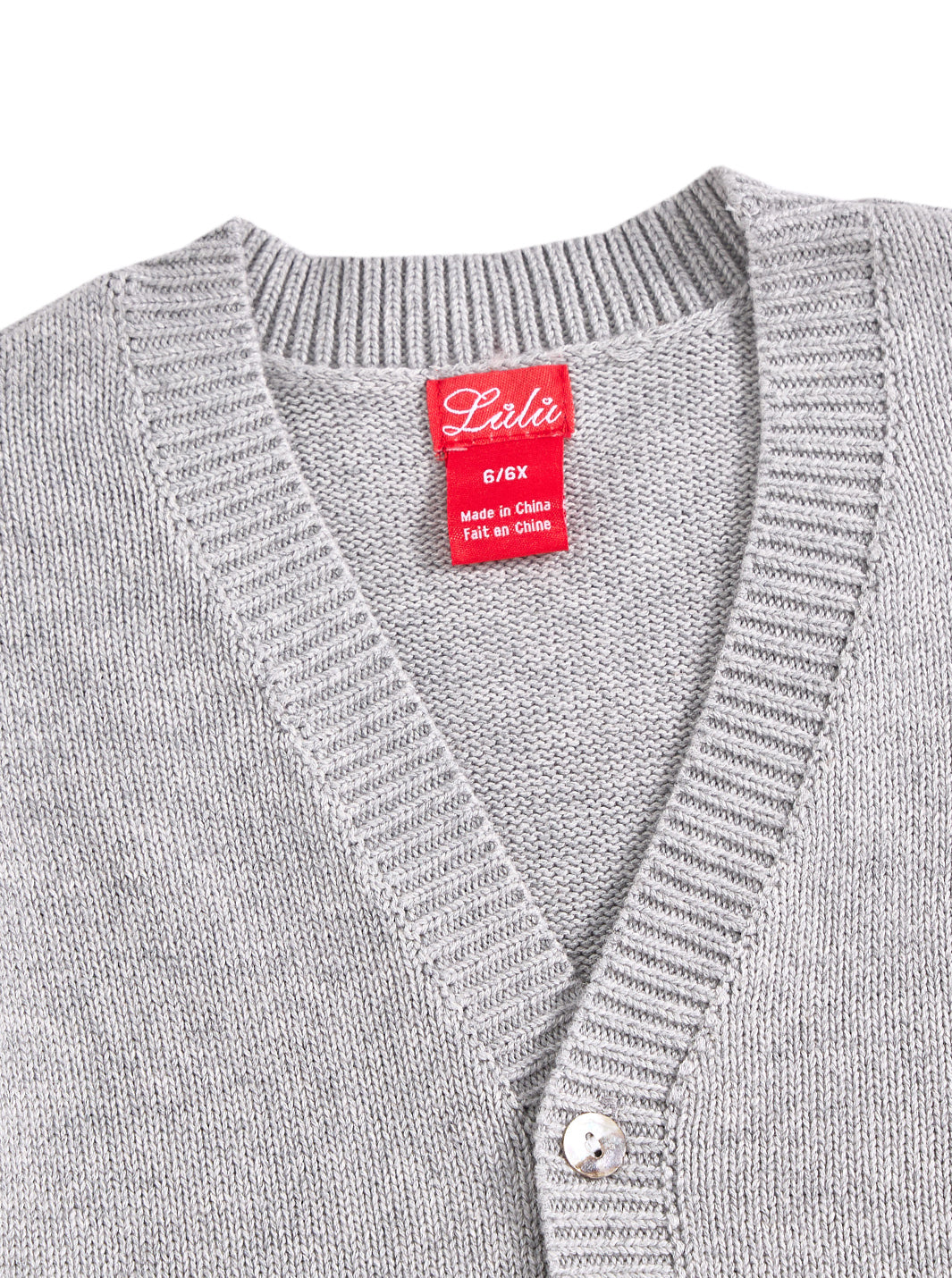 Cardigan Emblem Sweater - Silver Grey Mix