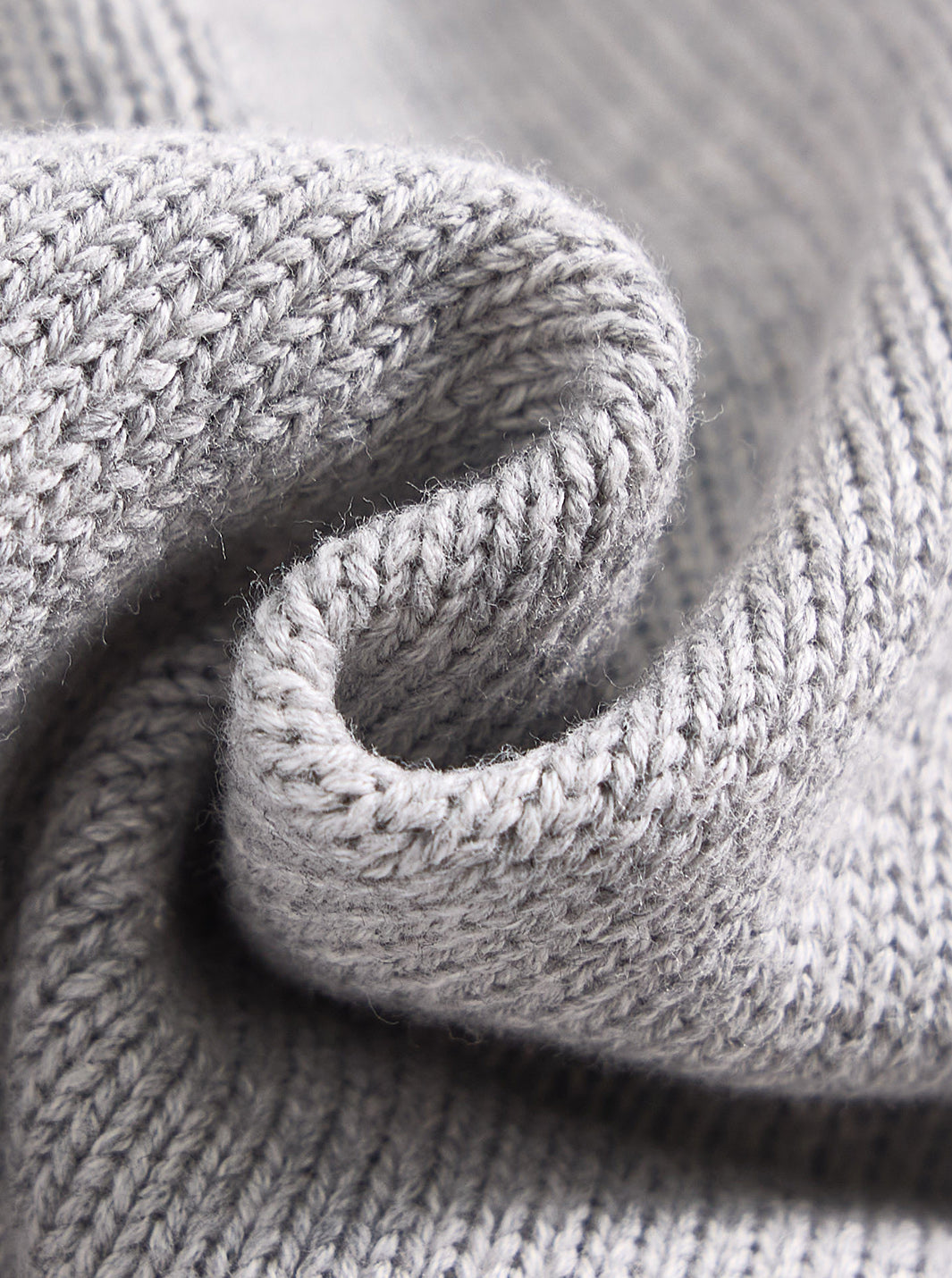 Cardigan Emblem Sweater - Silver Grey Mix