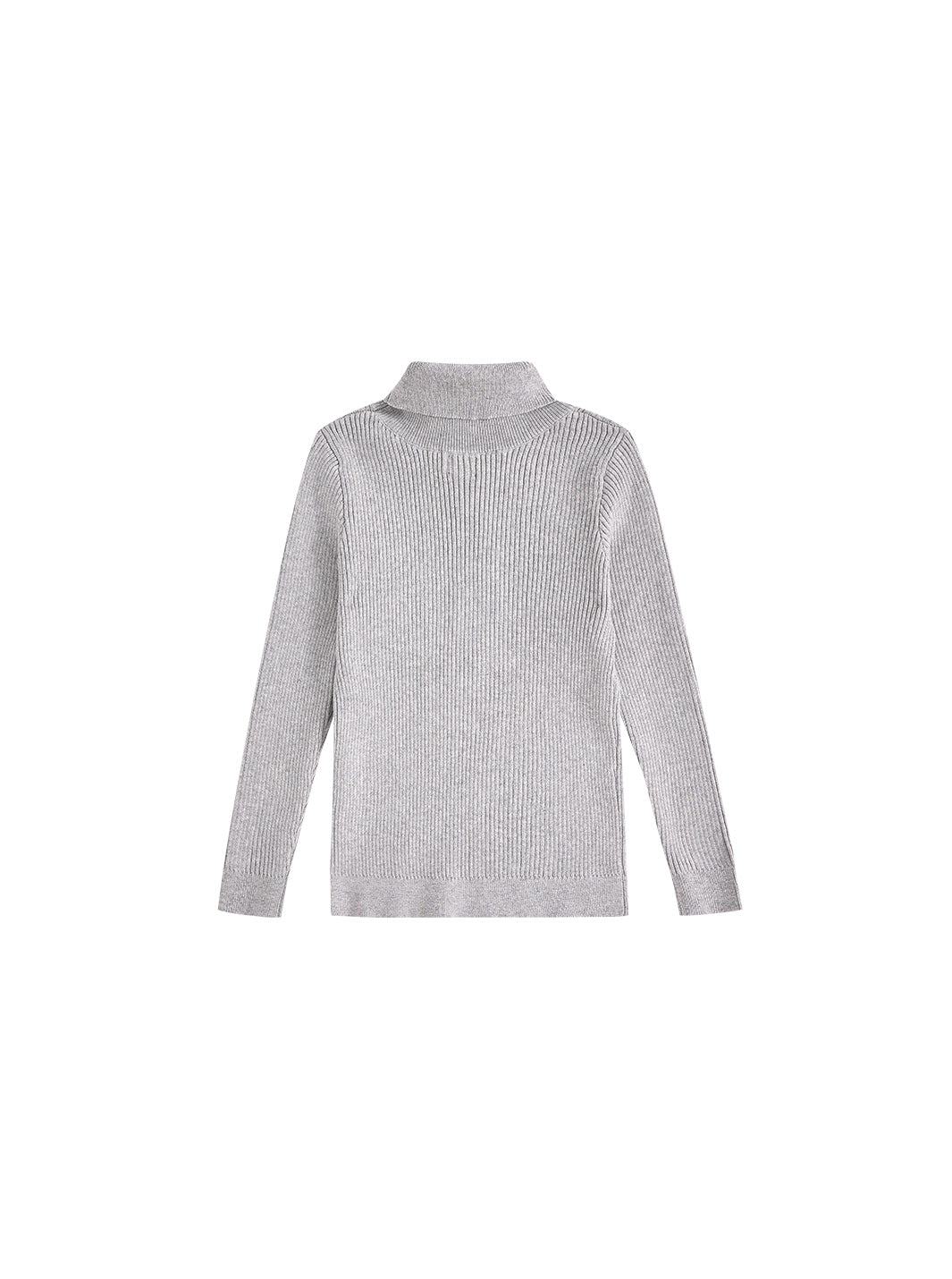 Turtleneck Emblem Sweater - Silver Grey Mix