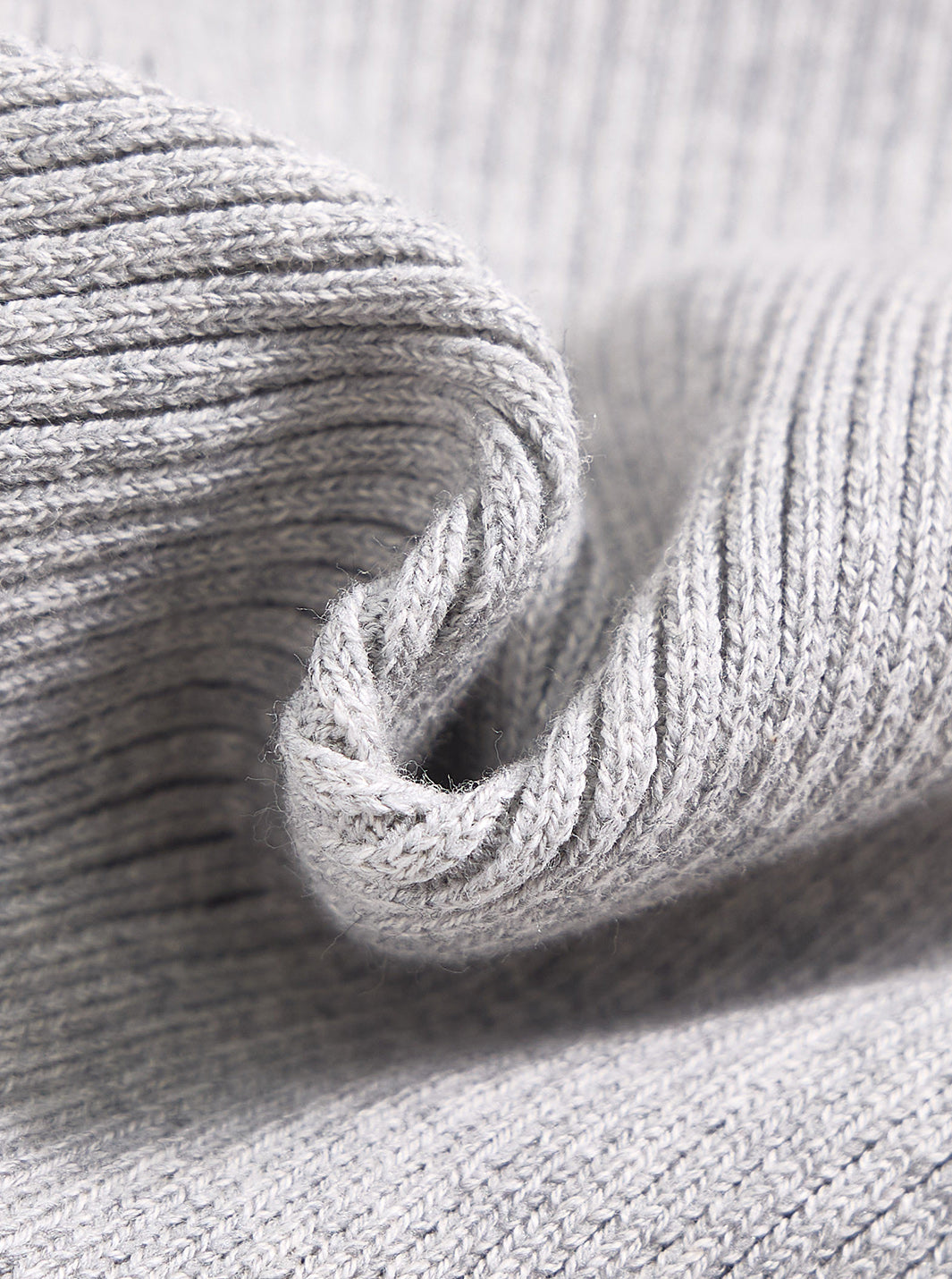 Turtleneck Emblem Sweater - Silver Grey Mix