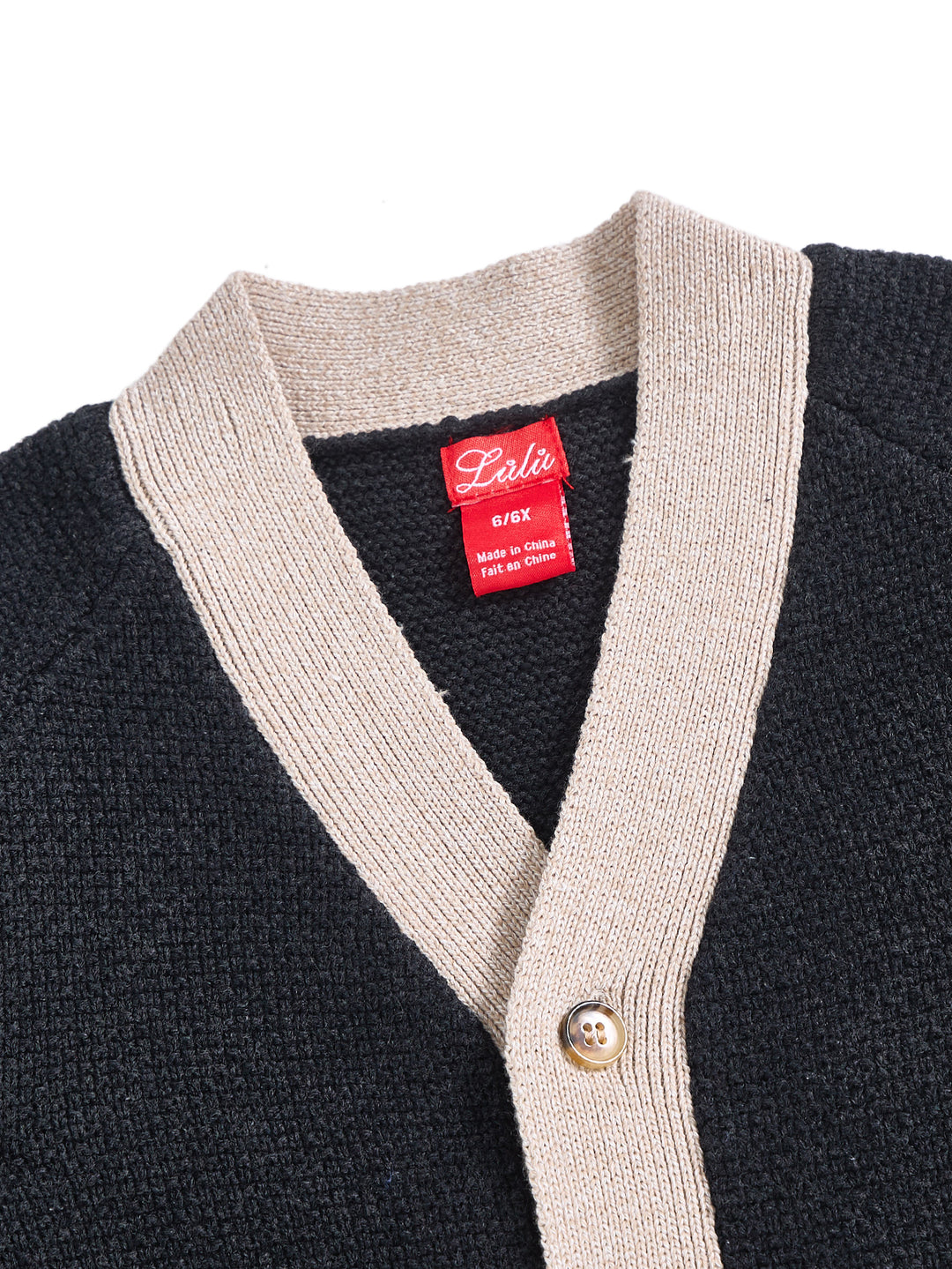 Crochet Knit Cardigan - Charcoal