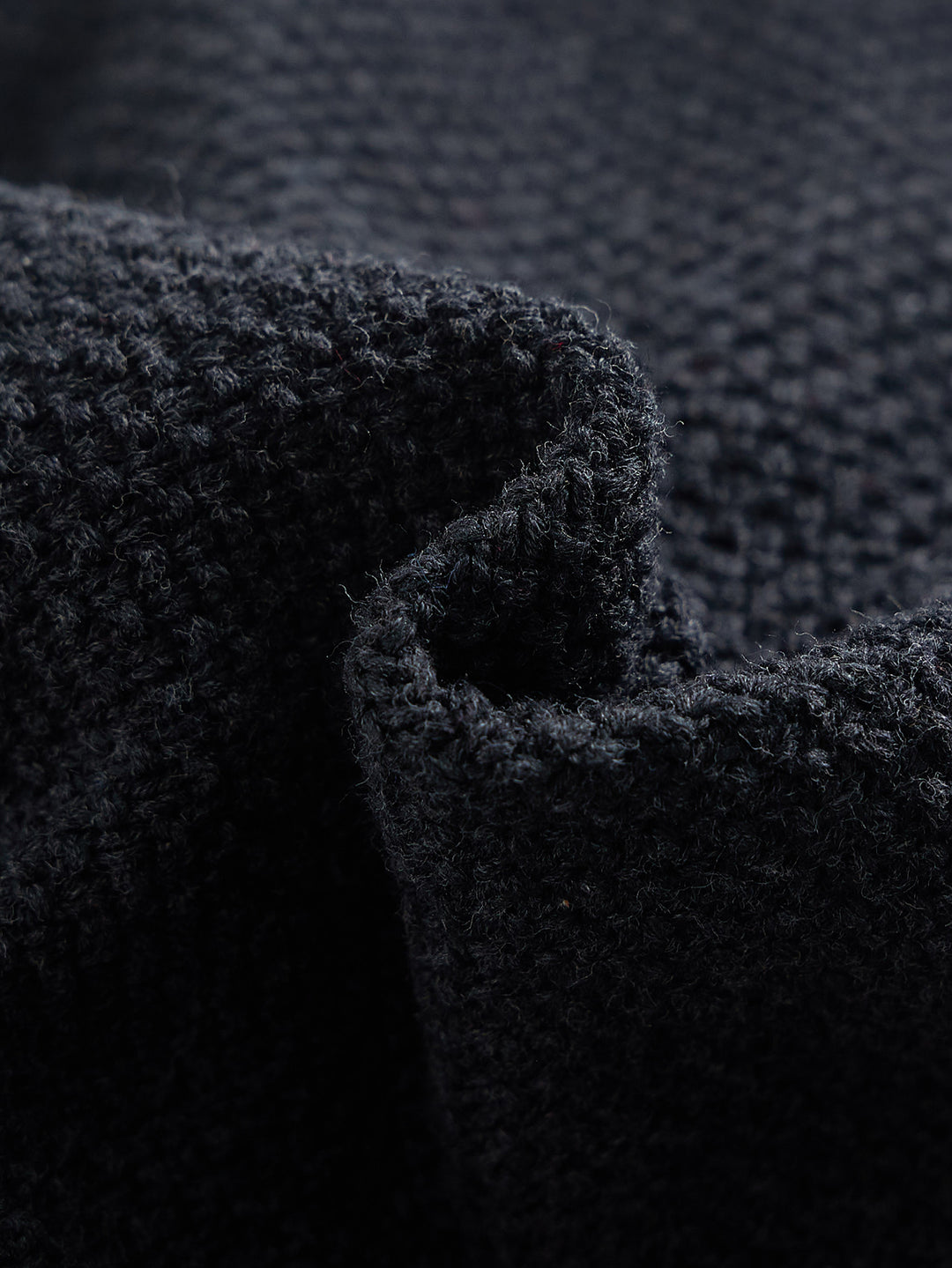 Crochet Knit Cardigan - Charcoal