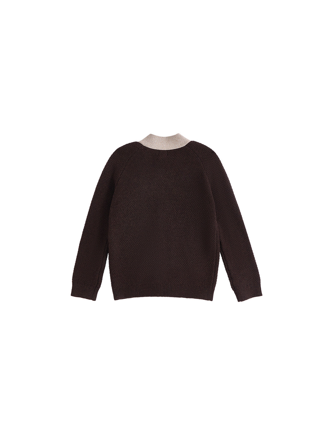 Crochet Knit Cardigan - Brown