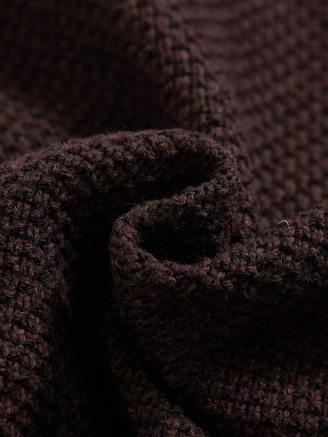 Crochet Knit Cardigan - Brown