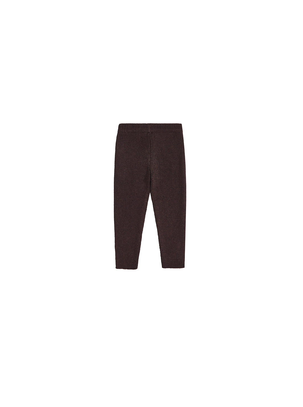 Rib Knit Leggings - Brown