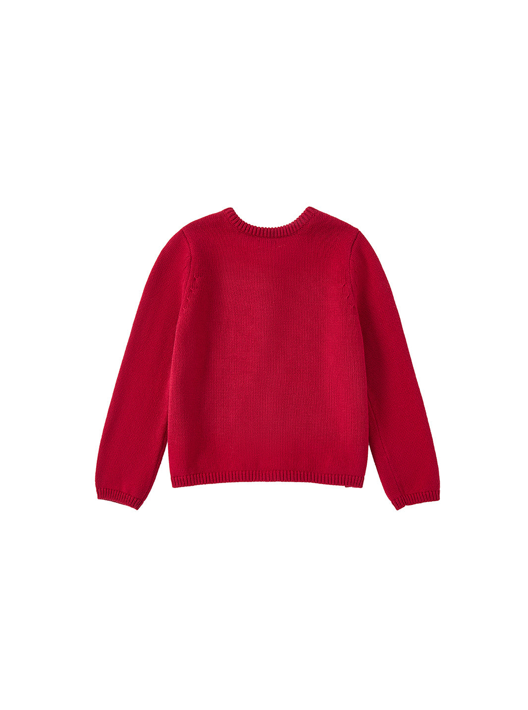 Cardigan Trim Bows Sweater - Burnt Red