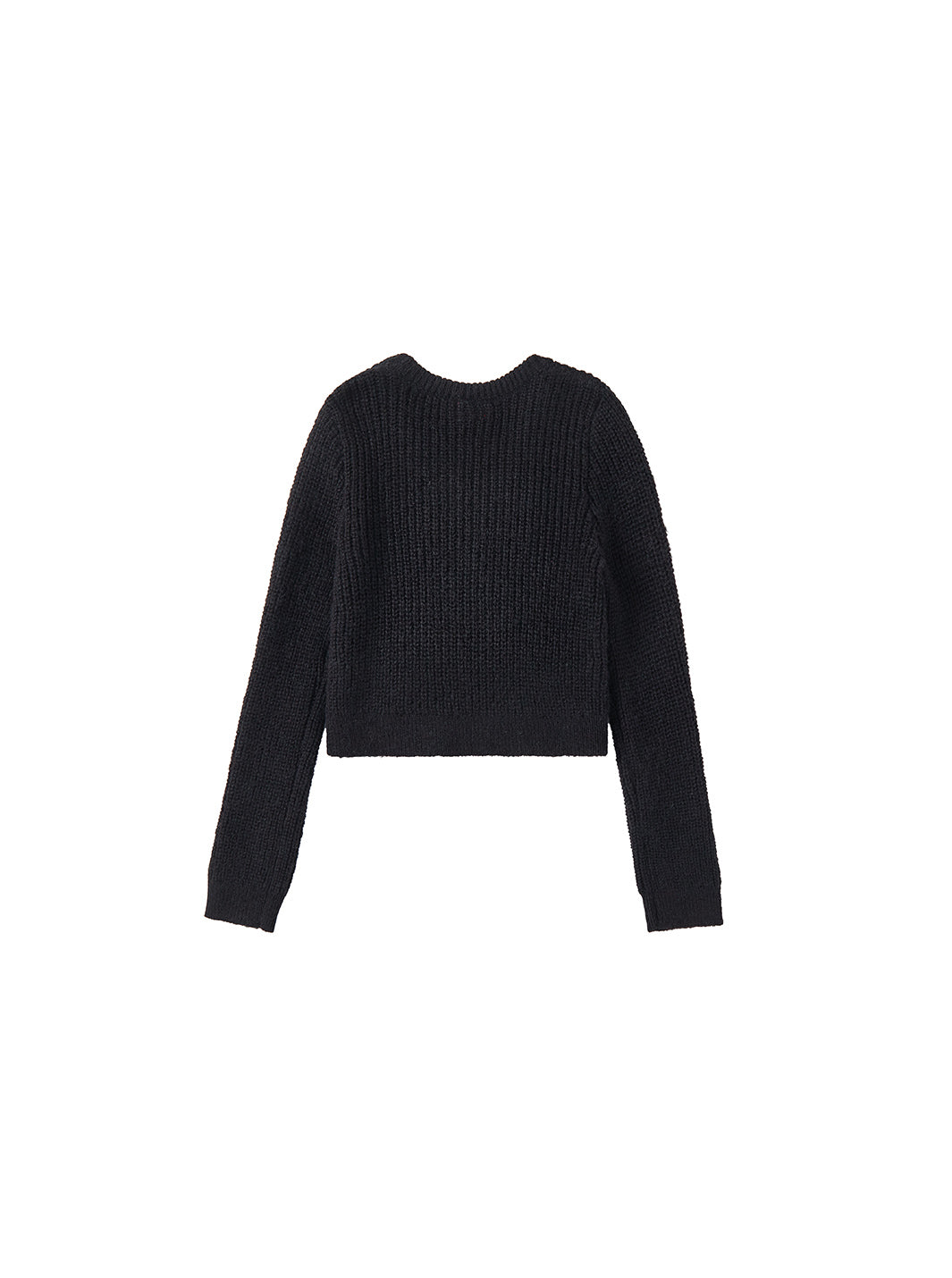 Cardigan Wrap Style Sweater - Black