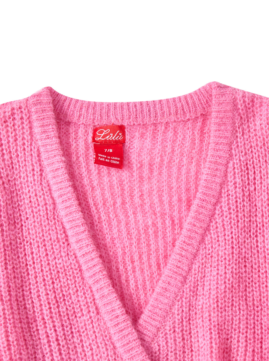 Cardigan Wrap Style Sweater - Hot Pink
