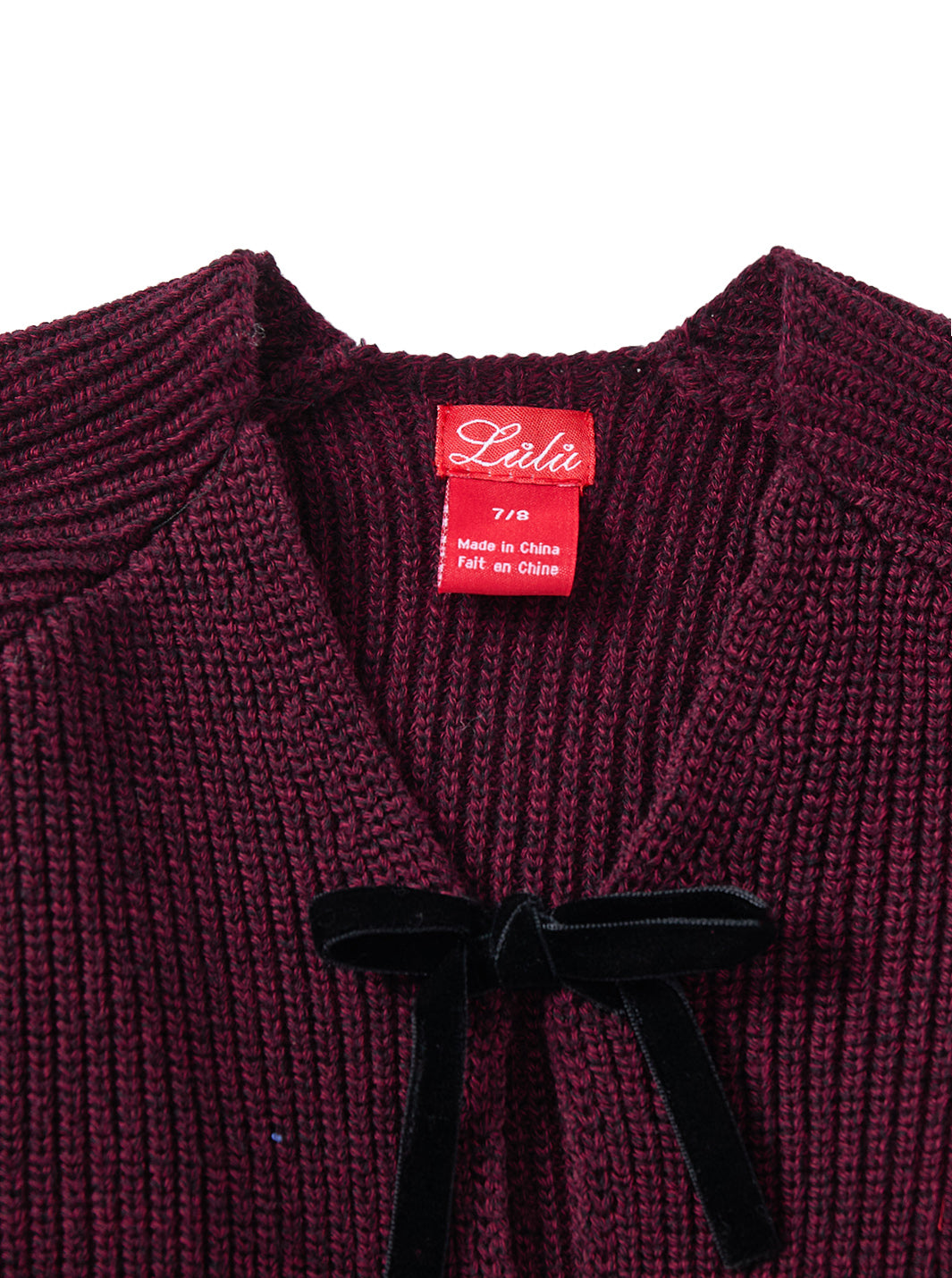 Cardigan Trim Bow Sweater