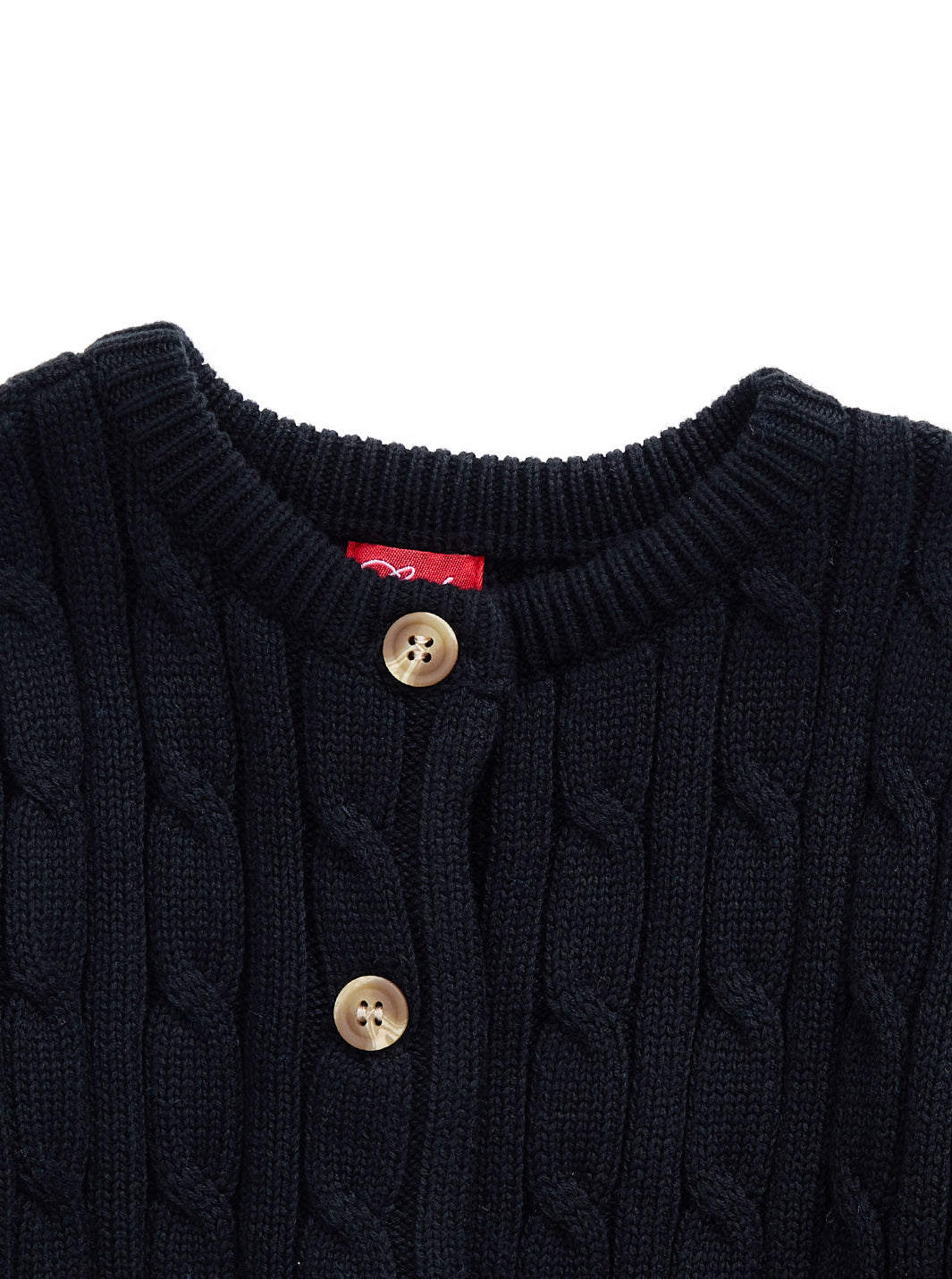 Cable Knit Cardigan - Black
