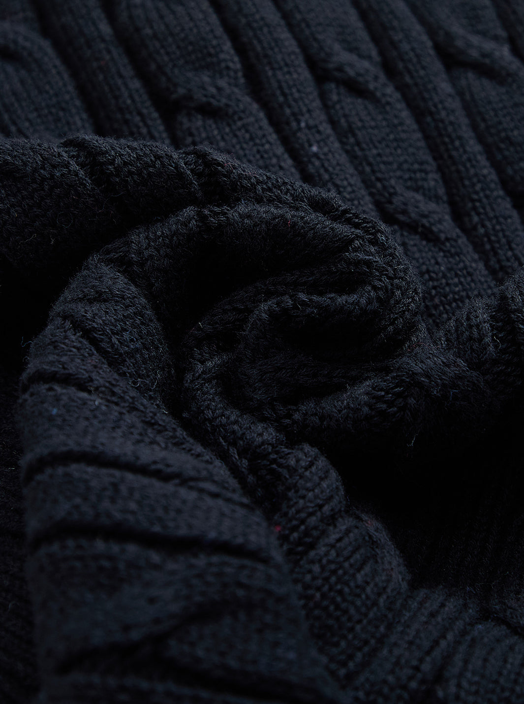 Cable Knit Cardigan - Black