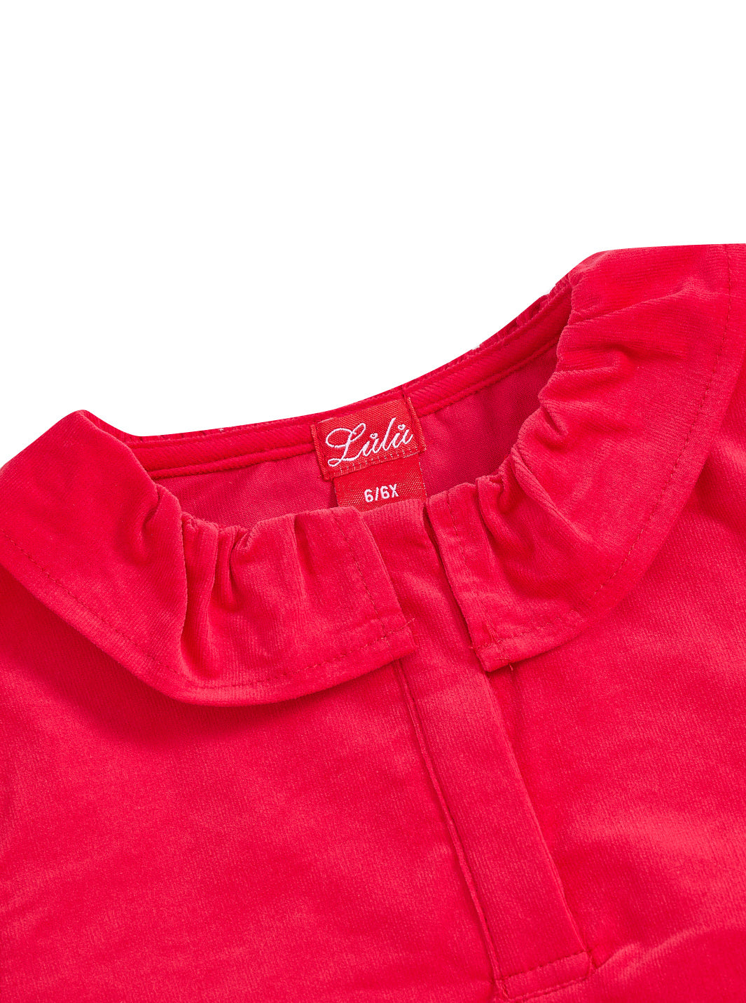 Ruffle Corduroy Shirt - Coral