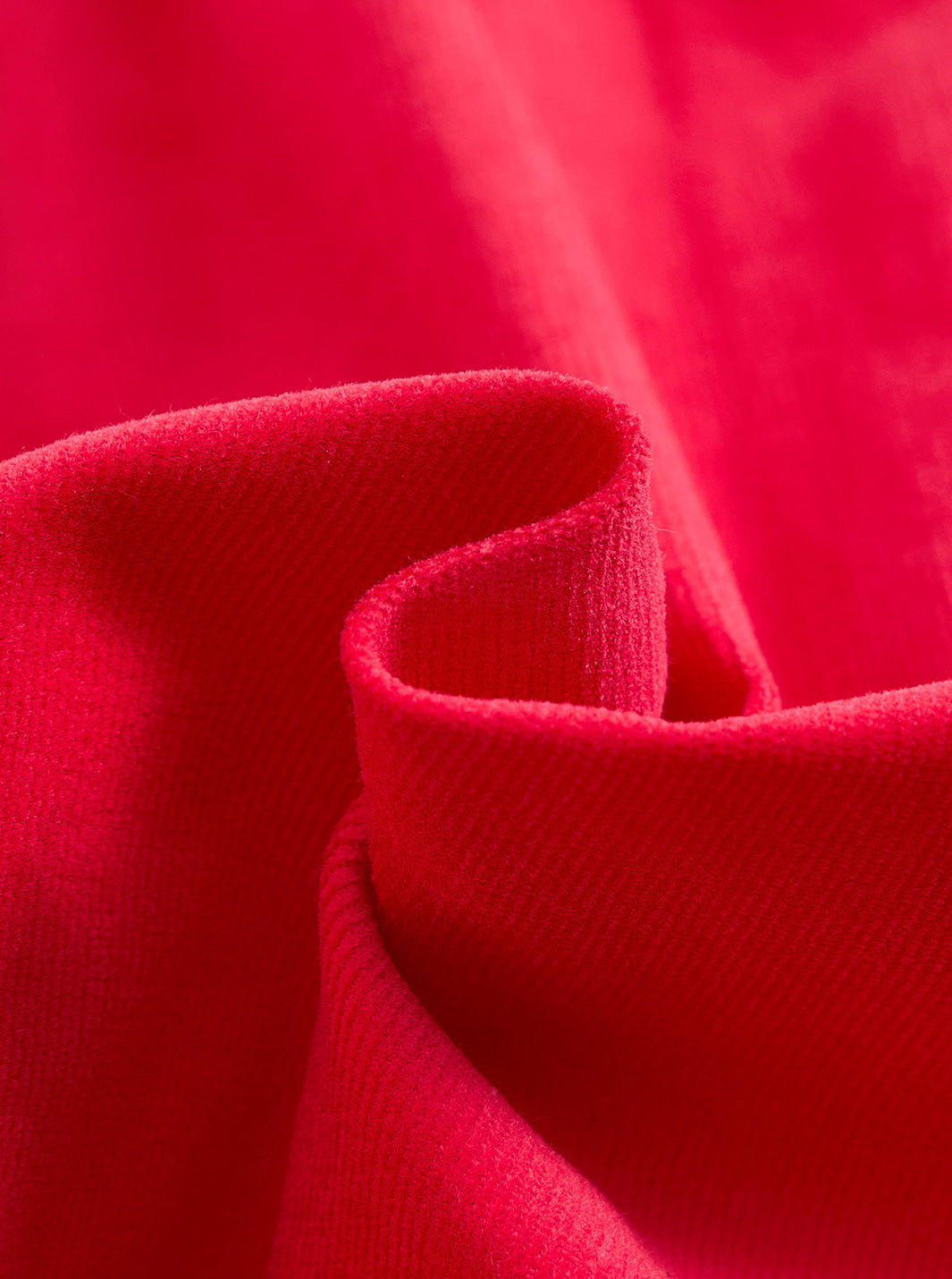 Ruffle Corduroy Shirt - Coral