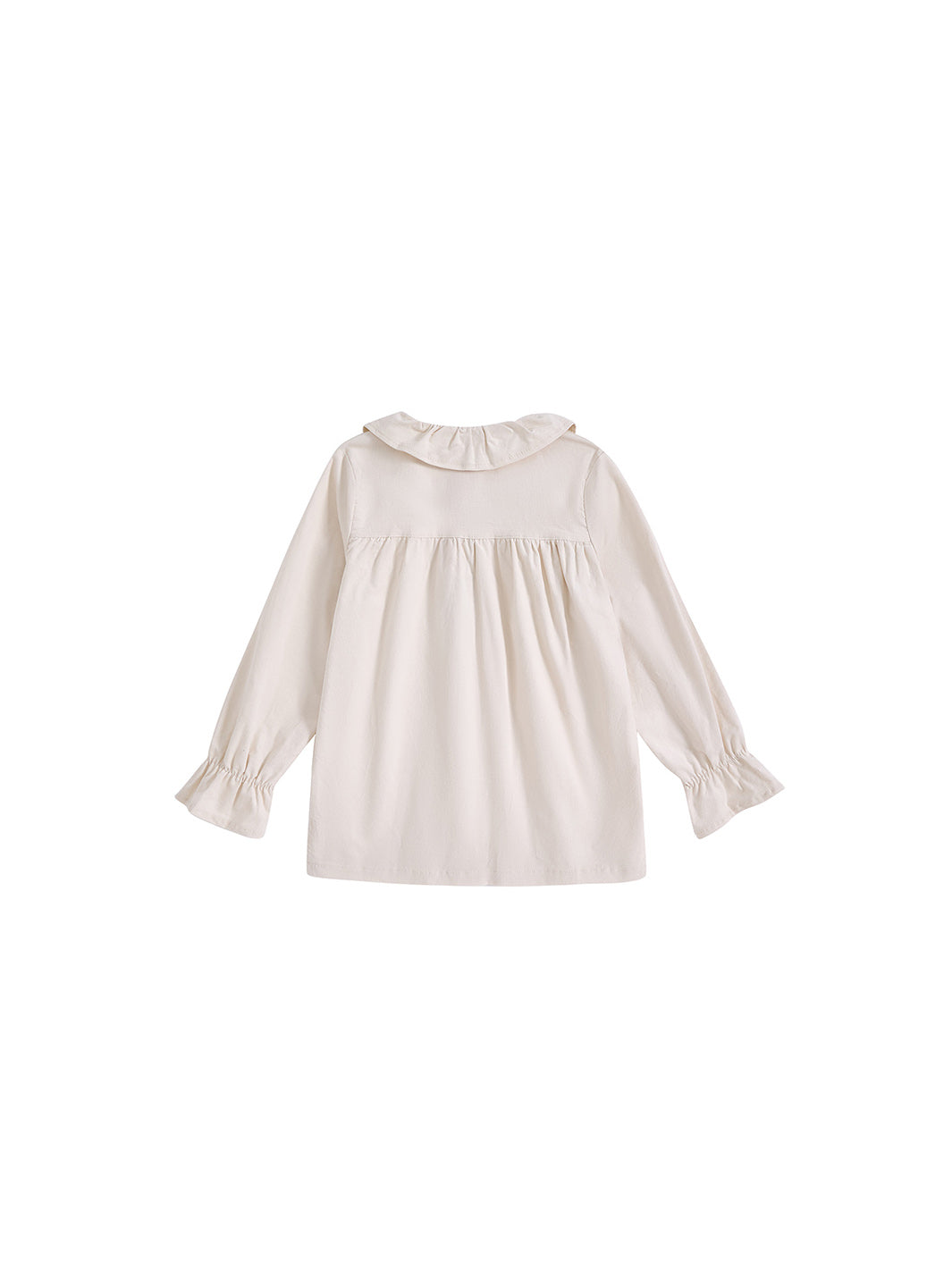 Ruffle Corduroy Shirt - Off White