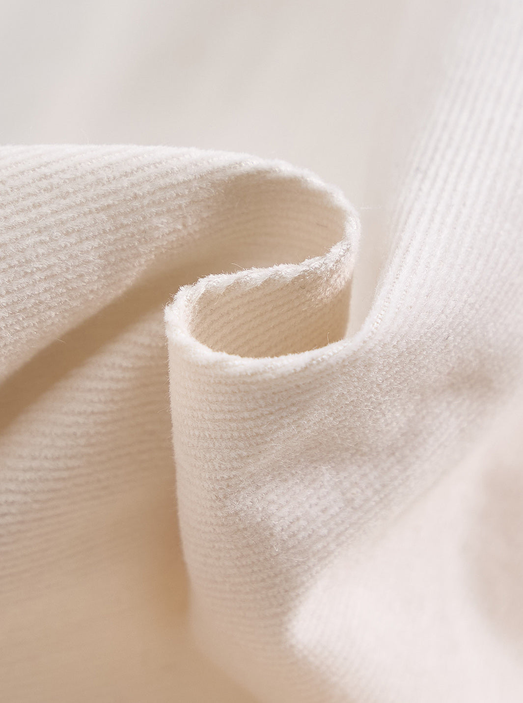 Ruffle Corduroy Shirt - Off White