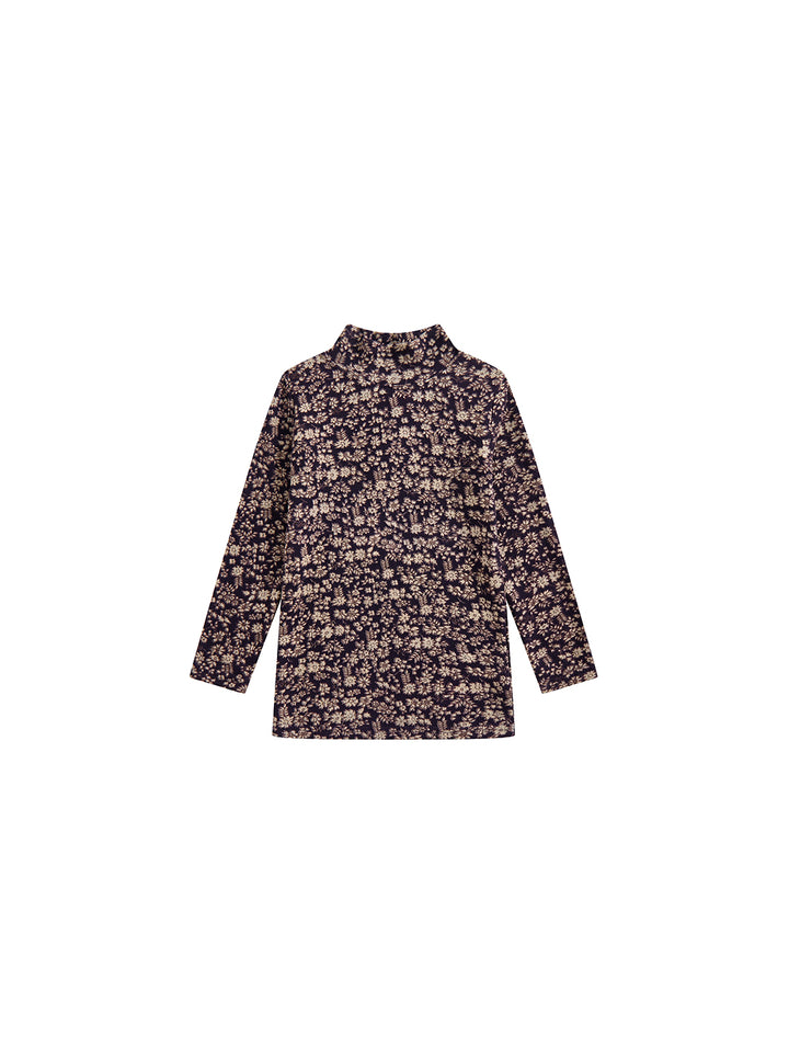 Floral Mock Neck T-shirt