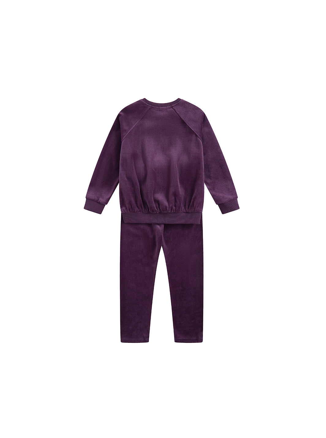 Velour Button Set - Plum