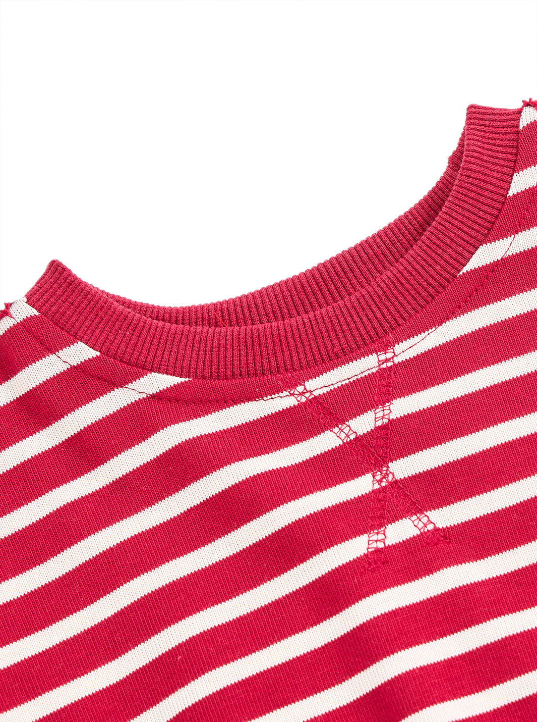 Classic Stripe Top - Burgundy/White