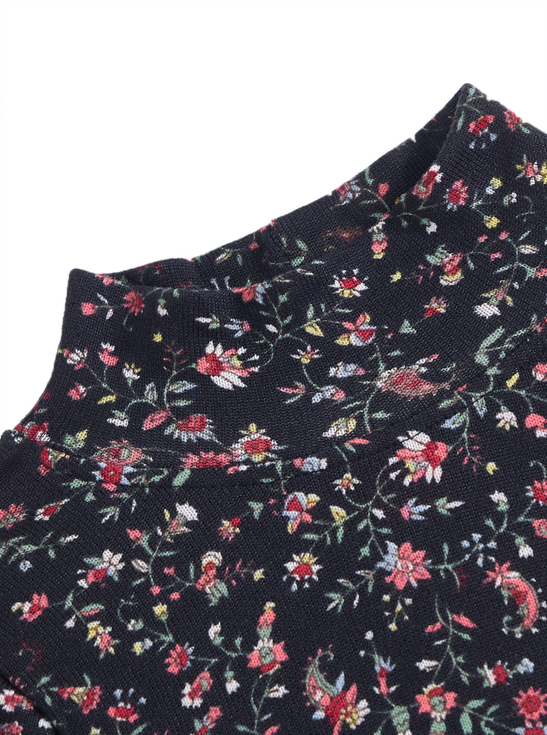 Floral Mock Neck T-shirt