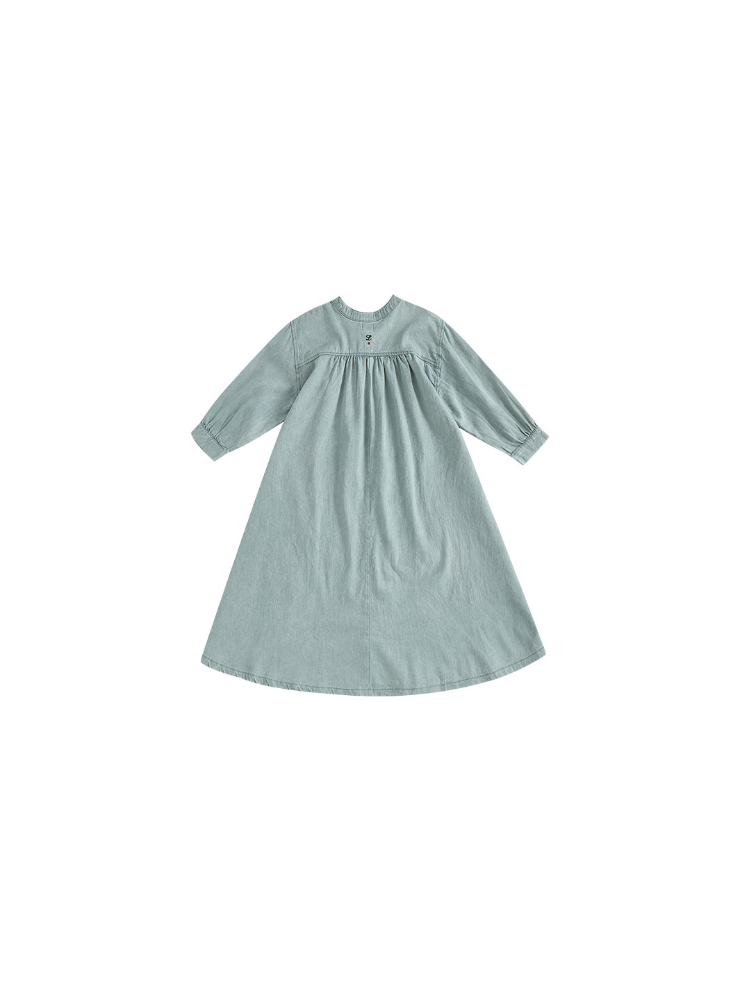 Solid Emblem Dress - Sage