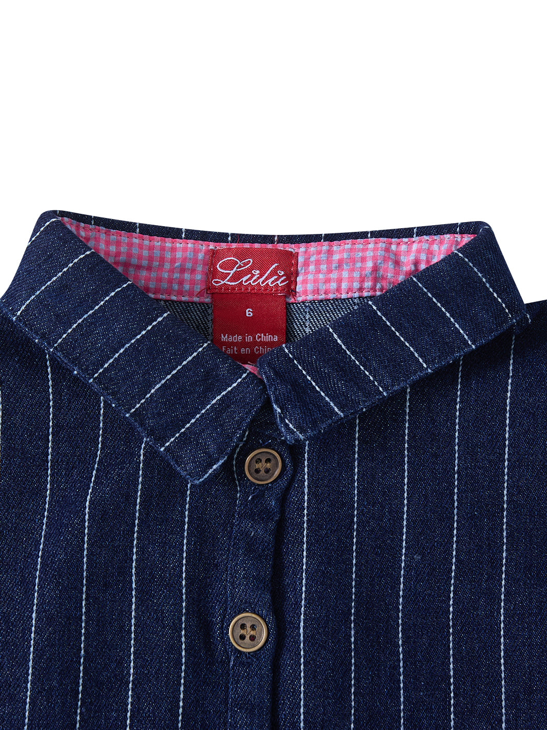 Railroad Stripe  Collar Dress