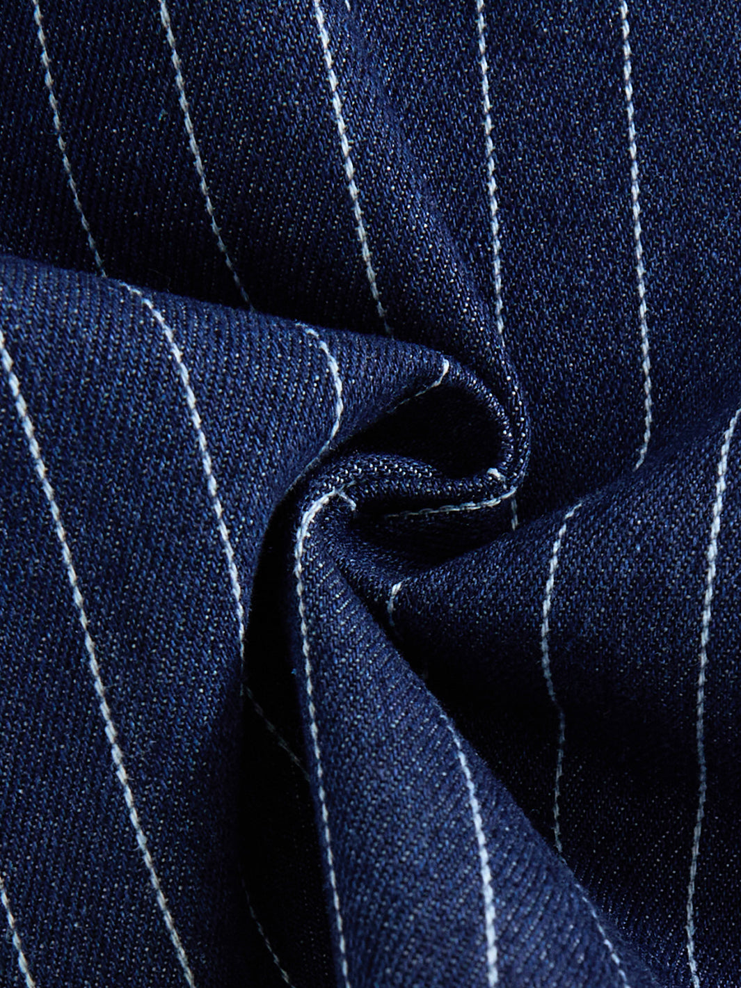 Denim Striped Crop Vest