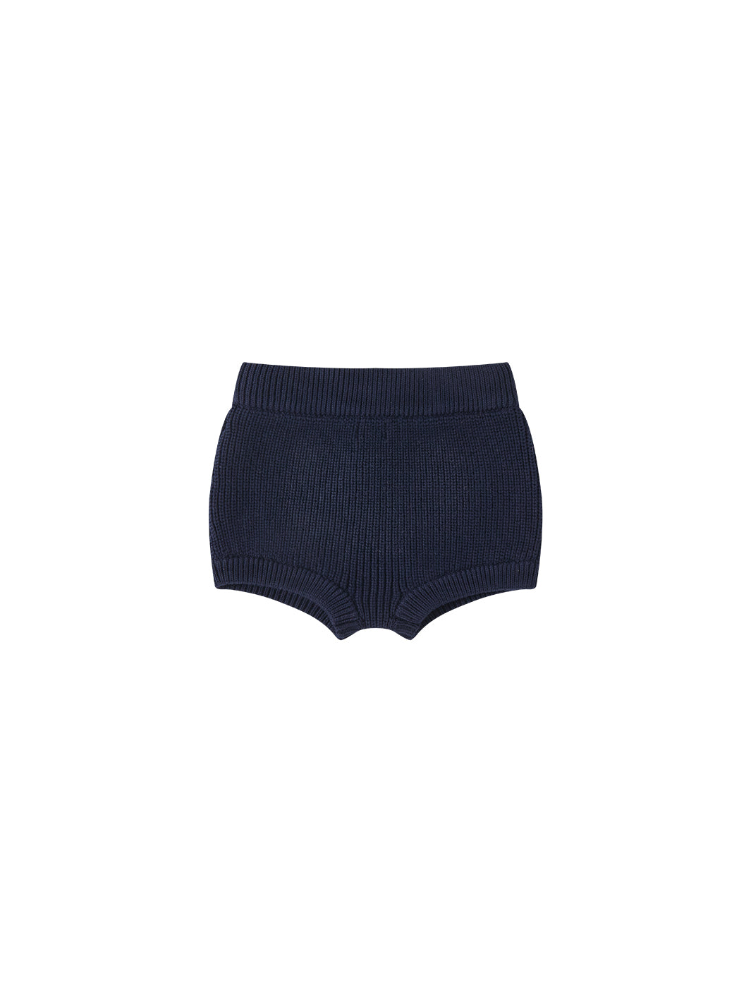 Signature Knit Ribbed Short Pants - Deep Navy