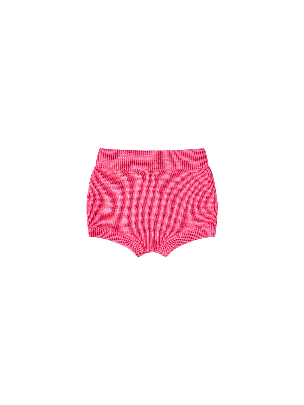 Baby Knit Ribbed Bloomer - Neon Pink