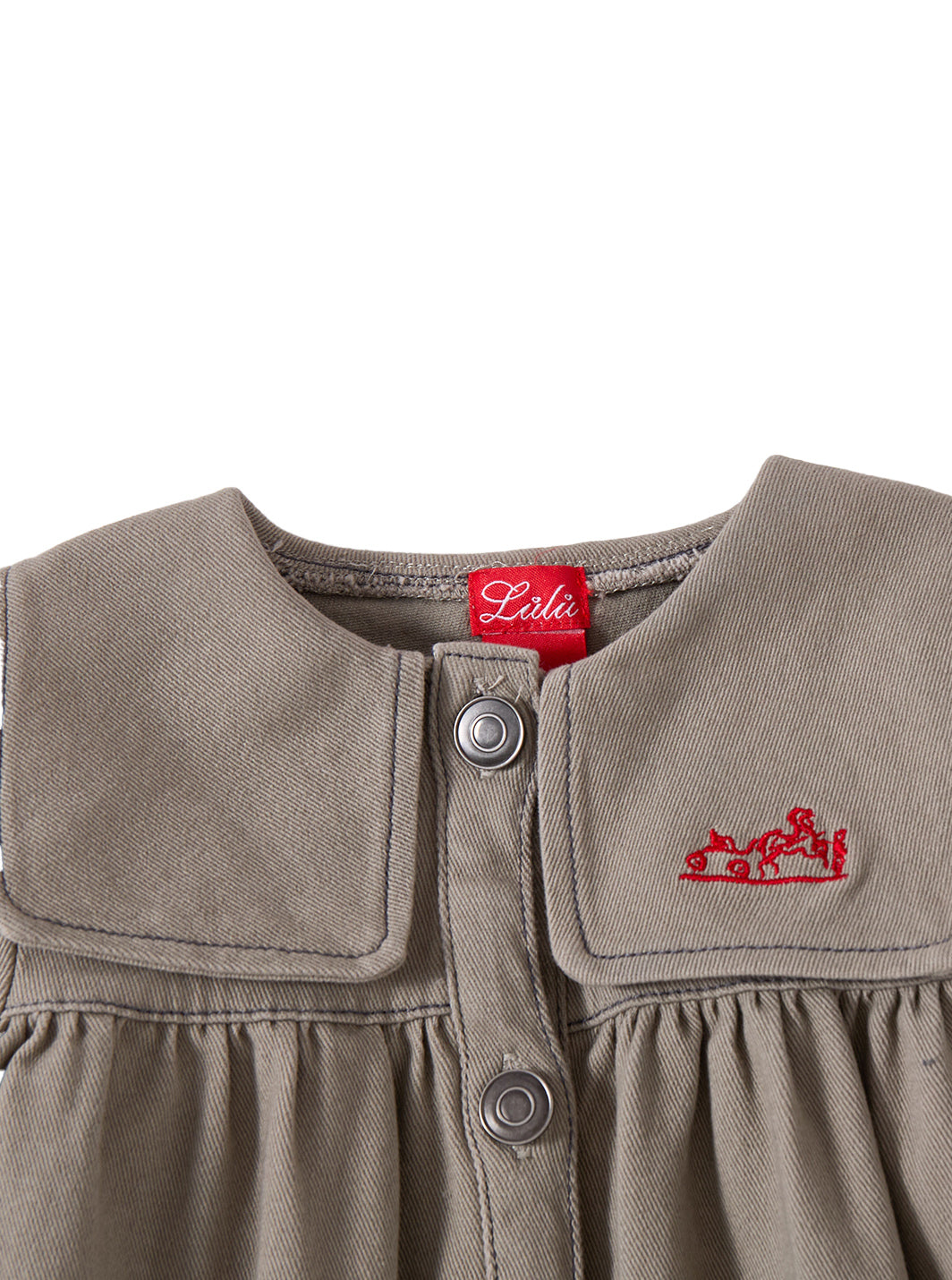 Embroidered Parade Dress - Grey