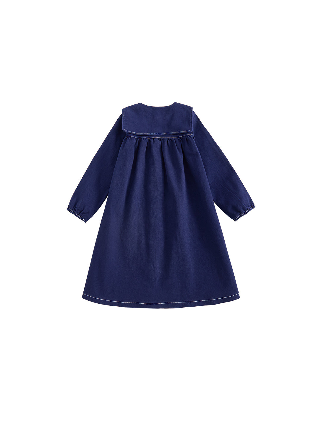 Embroidered Parade Dress - Navy