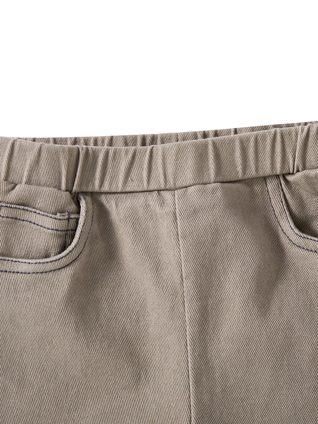 Twill Emblem Short Pants - Grey