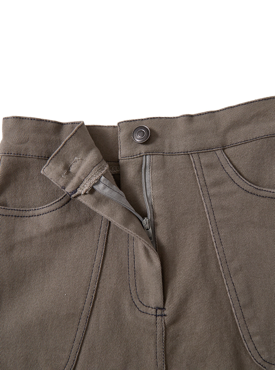 Embroidered Parade Skirt - Grey