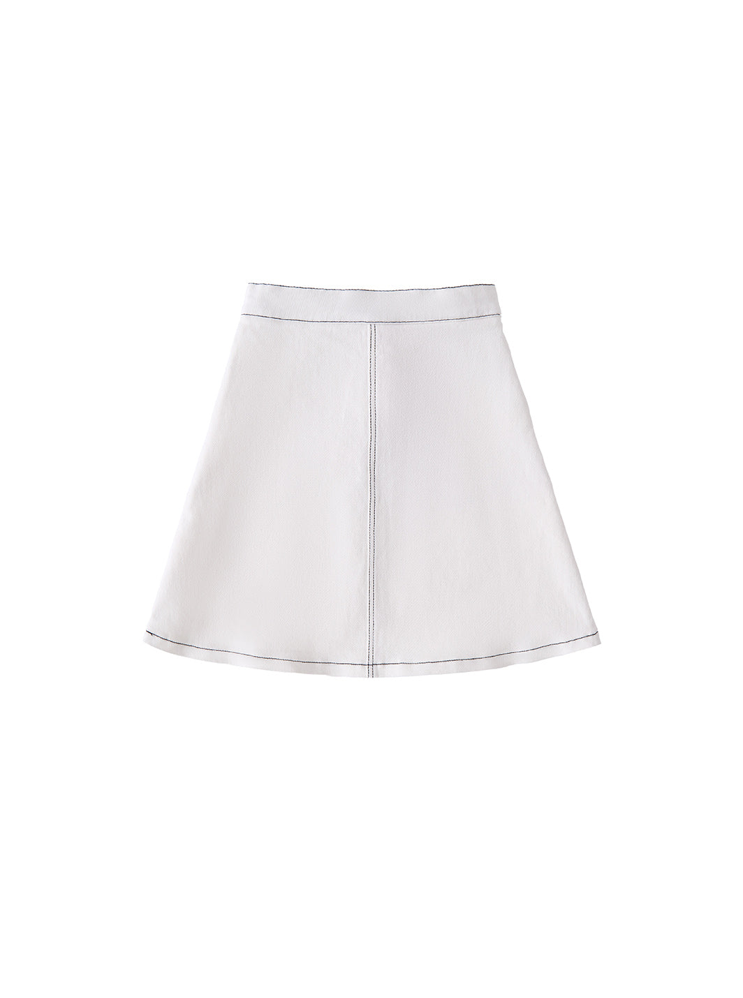 Twill Pocket Skirt - White