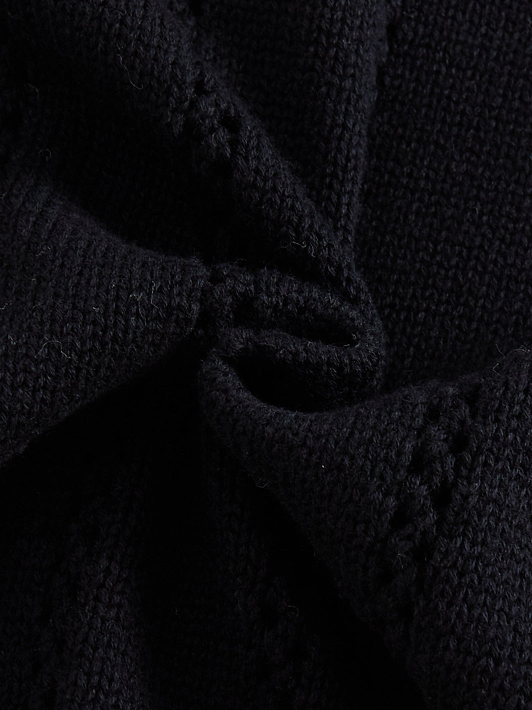 Contrast Edge Cardigan - Black